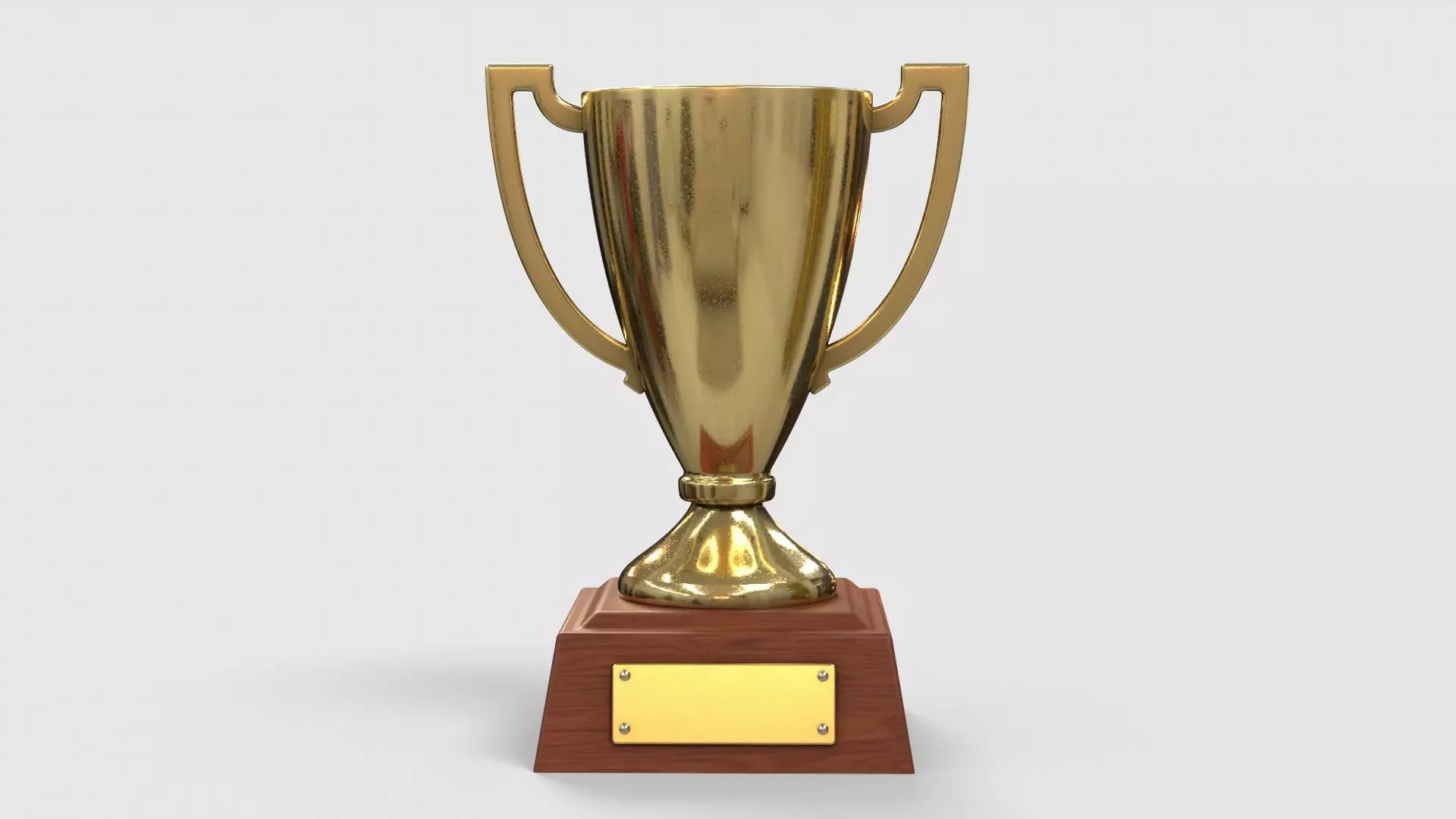 Gold Trophy 2 Low-poly 3D model_0