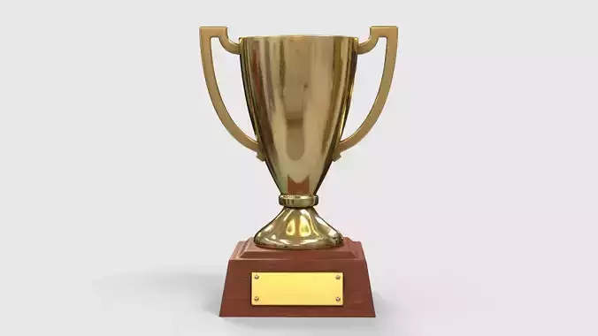Gold Trophy 2 Low-poly 3D model