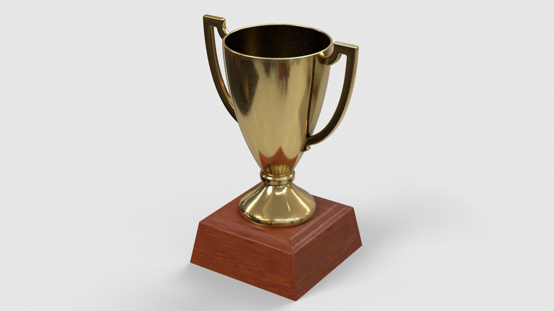 Gold Trophy 2 Low-poly 3D model_4
