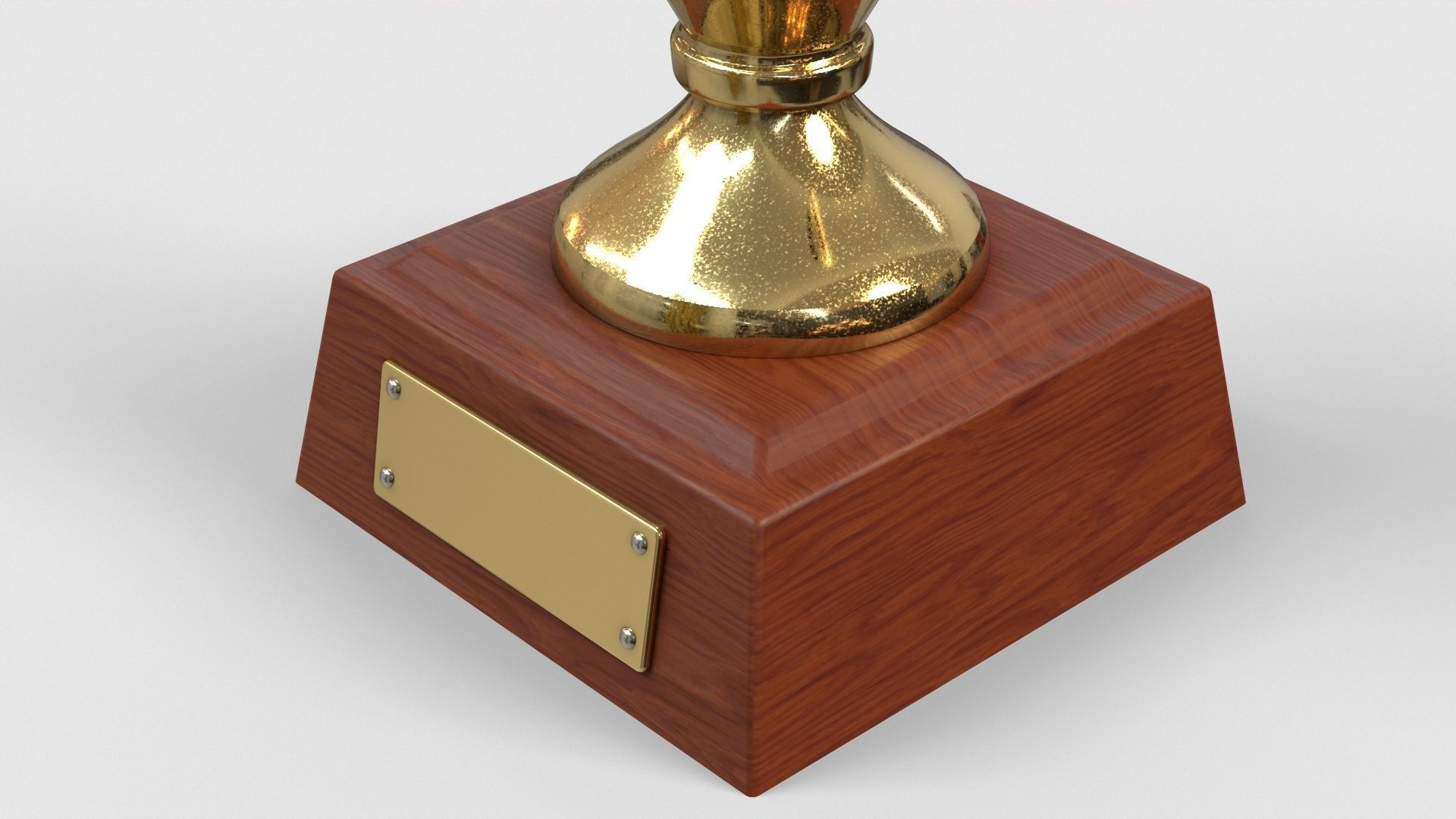Gold Trophy 2 Low-poly 3D model_13
