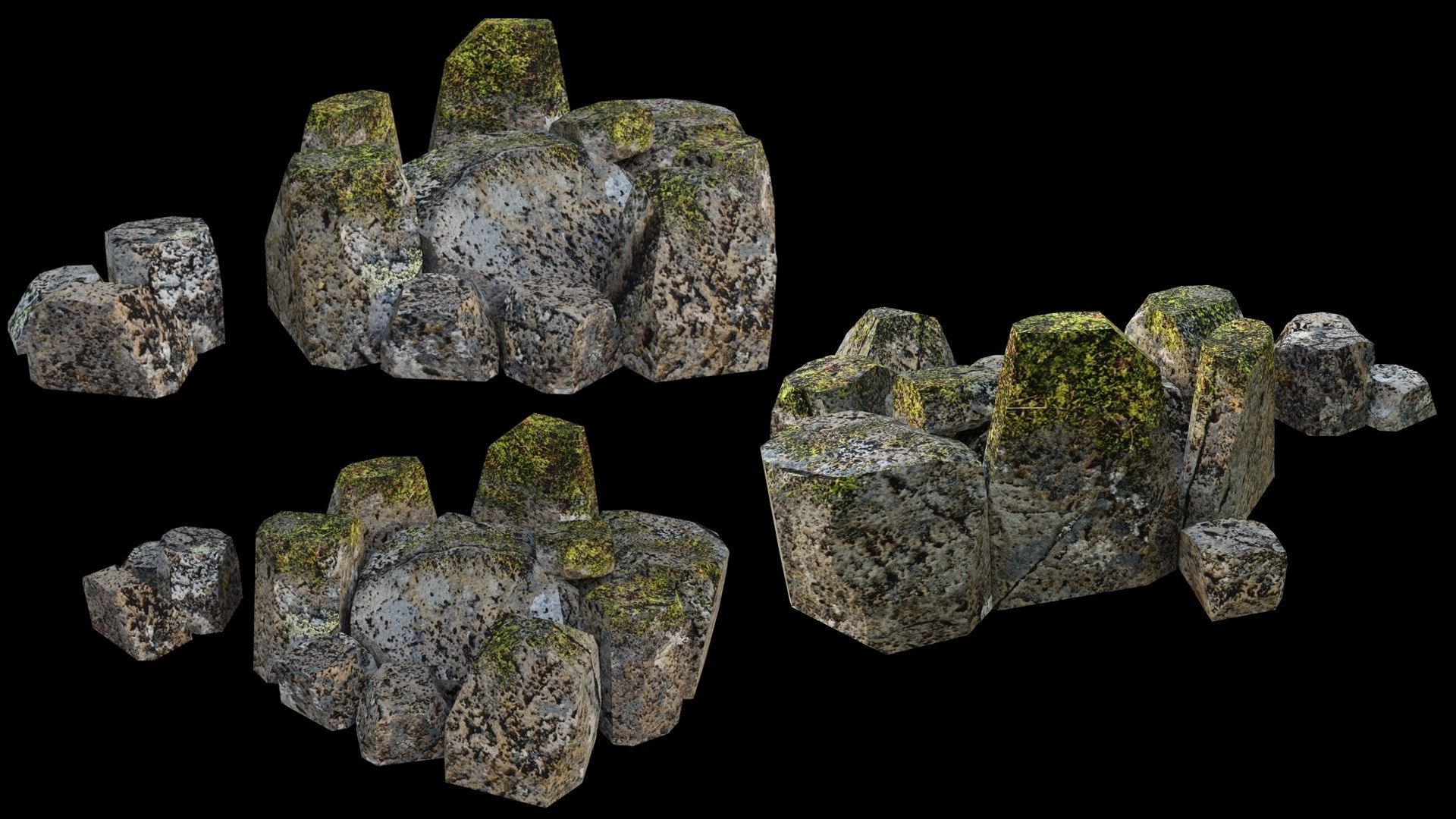 PBR Rocks Pack 03 Low-poly 3D model_3