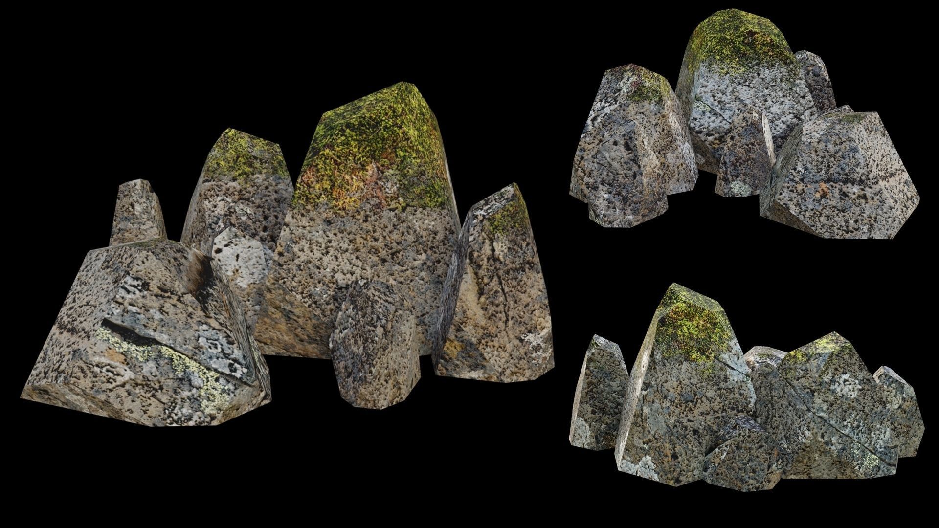 PBR Rocks Pack 03 Low-poly 3D model_15