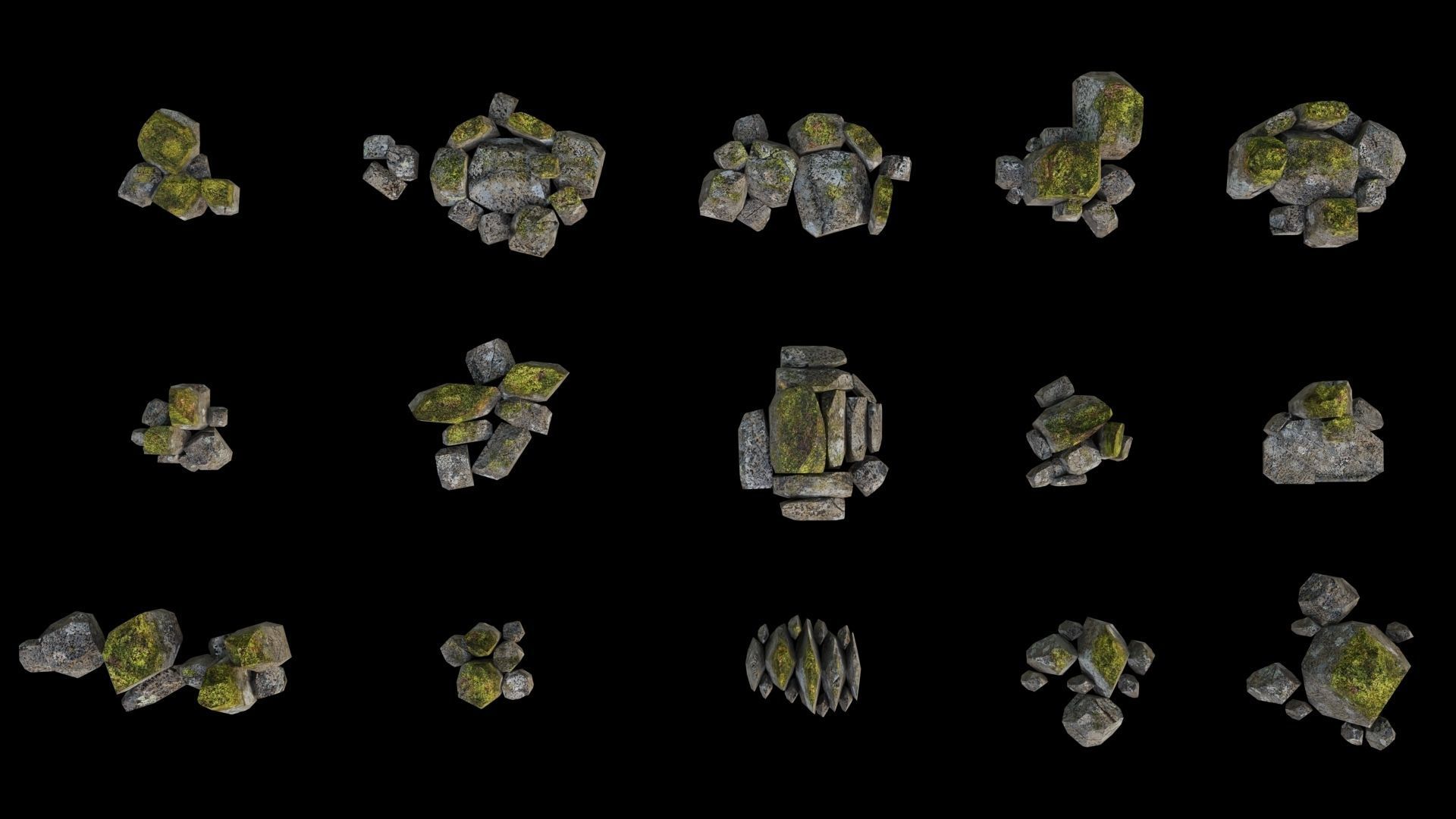 PBR Rocks Pack 03 Low-poly 3D model_1