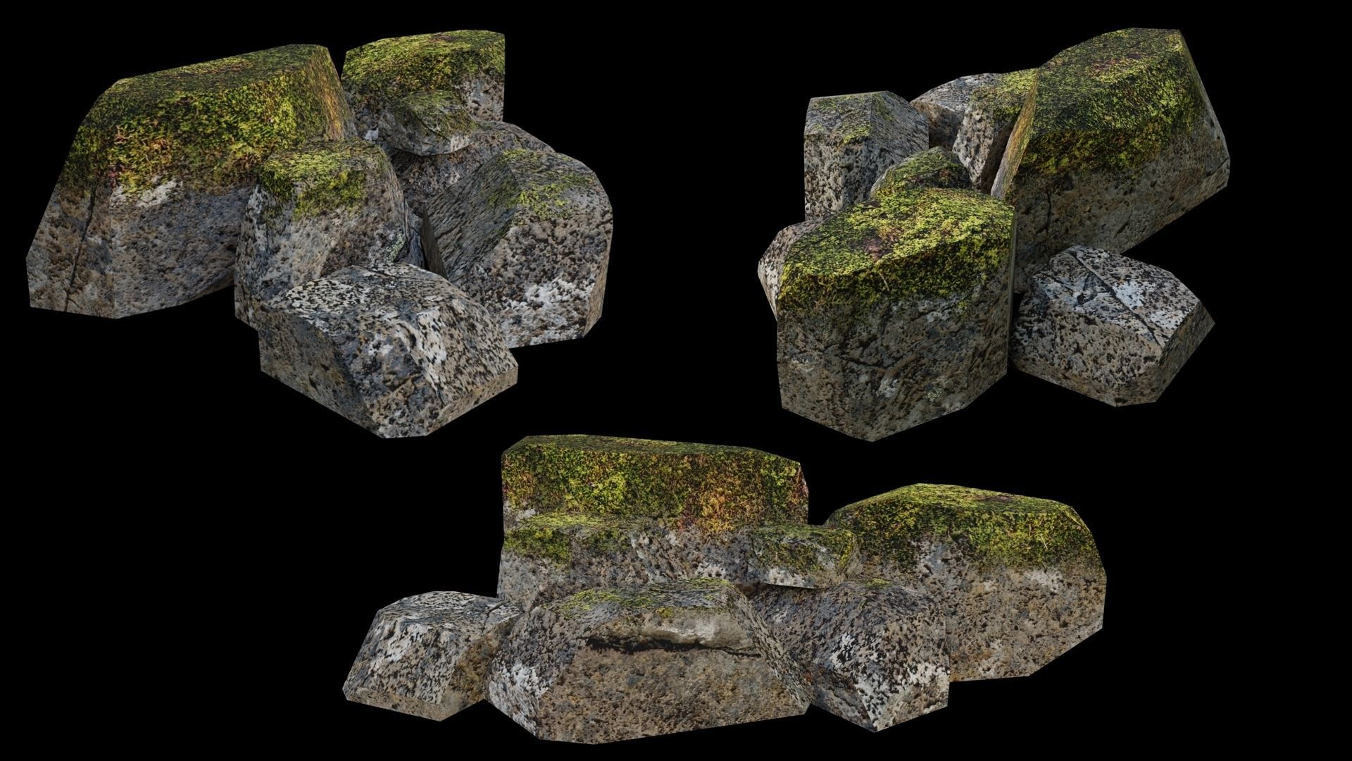 PBR Rocks Pack 03 Low-poly 3D model_8