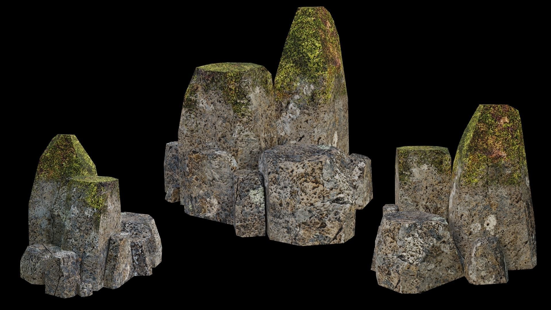 PBR Rocks Pack 03 Low-poly 3D model_7