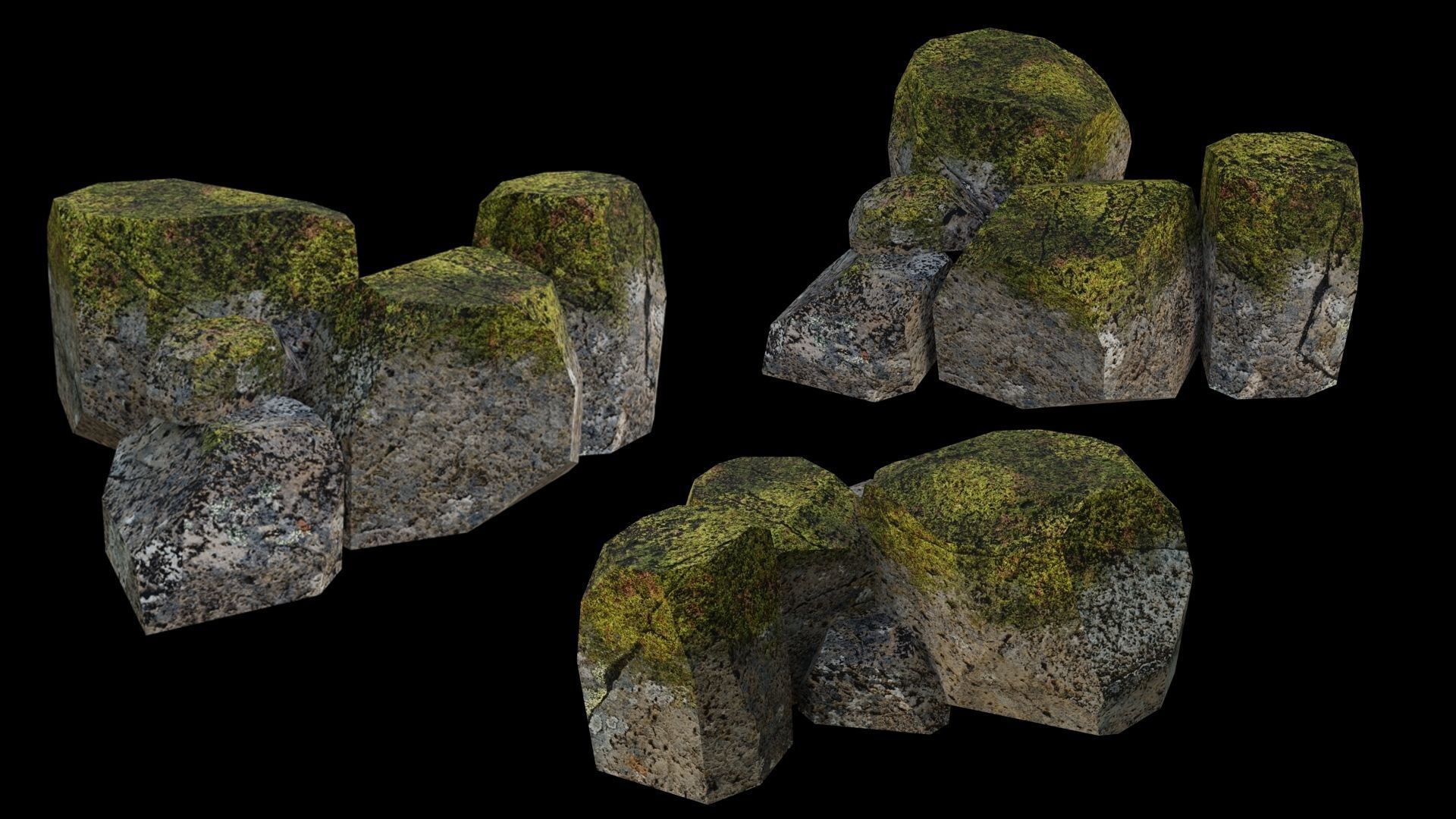 PBR Rocks Pack 03 Low-poly 3D model_2