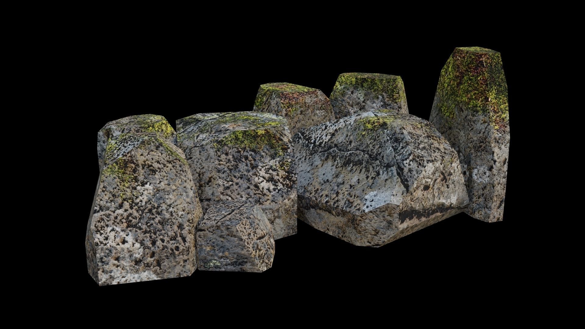 PBR Rocks Pack 03 Low-poly 3D model_32