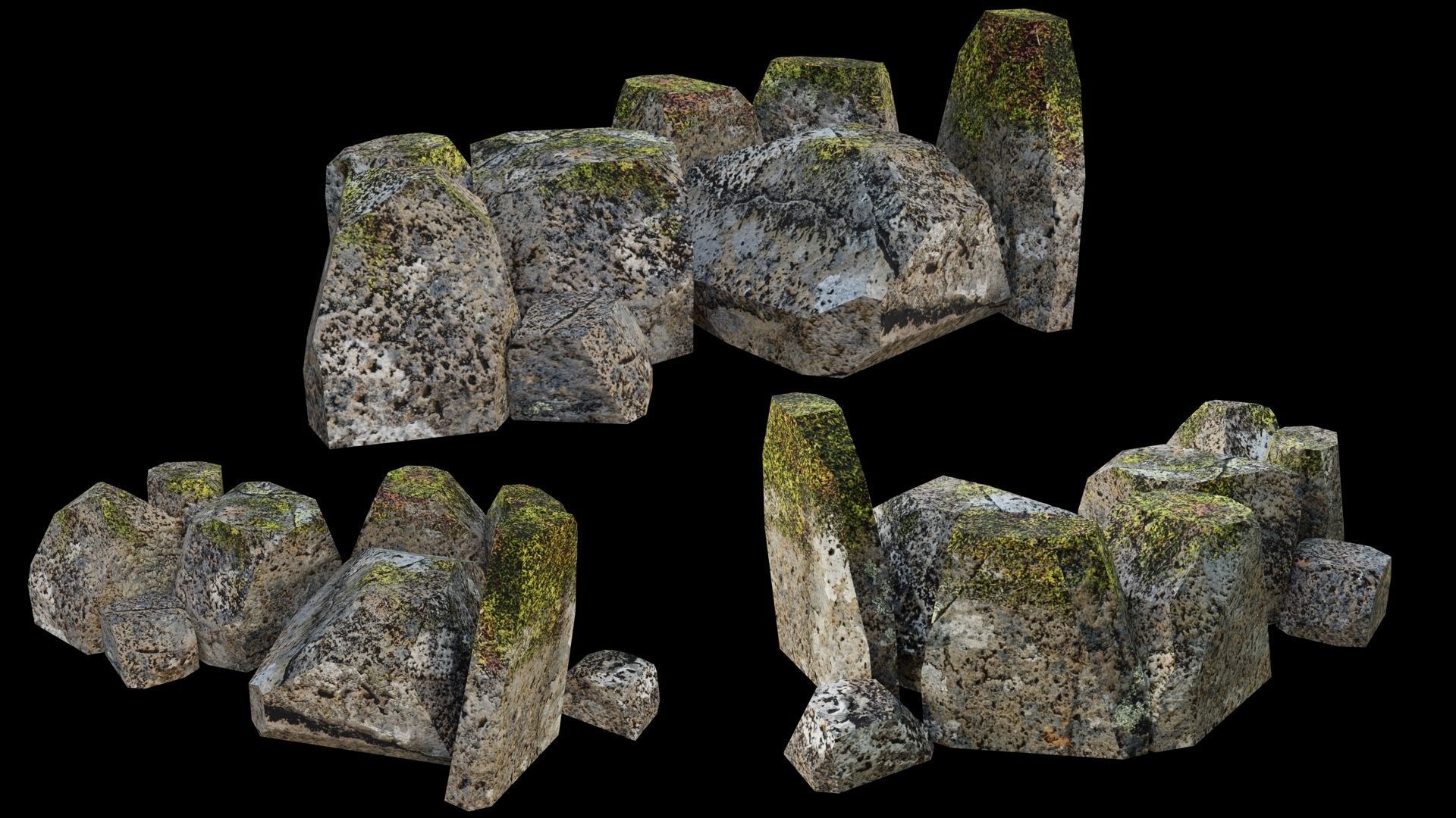 PBR Rocks Pack 03 Low-poly 3D model_4