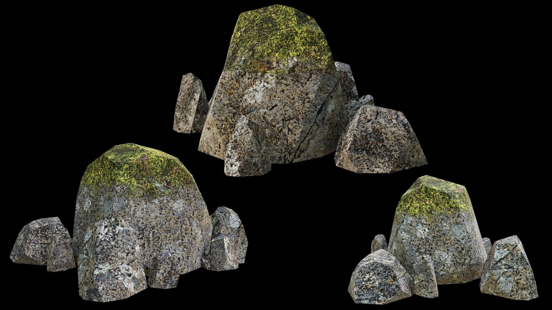 PBR Rocks Pack 03 Low-poly 3D model_16