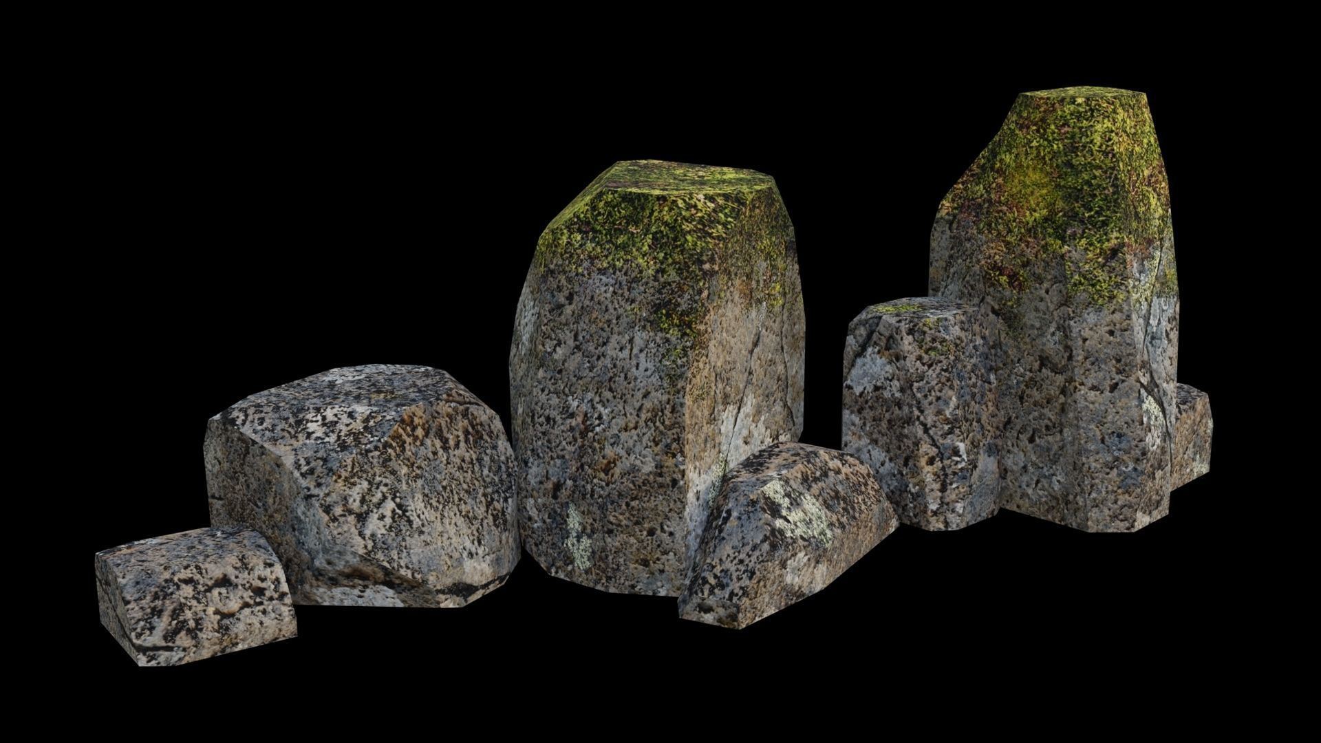 PBR Rocks Pack 03 Low-poly 3D model_26