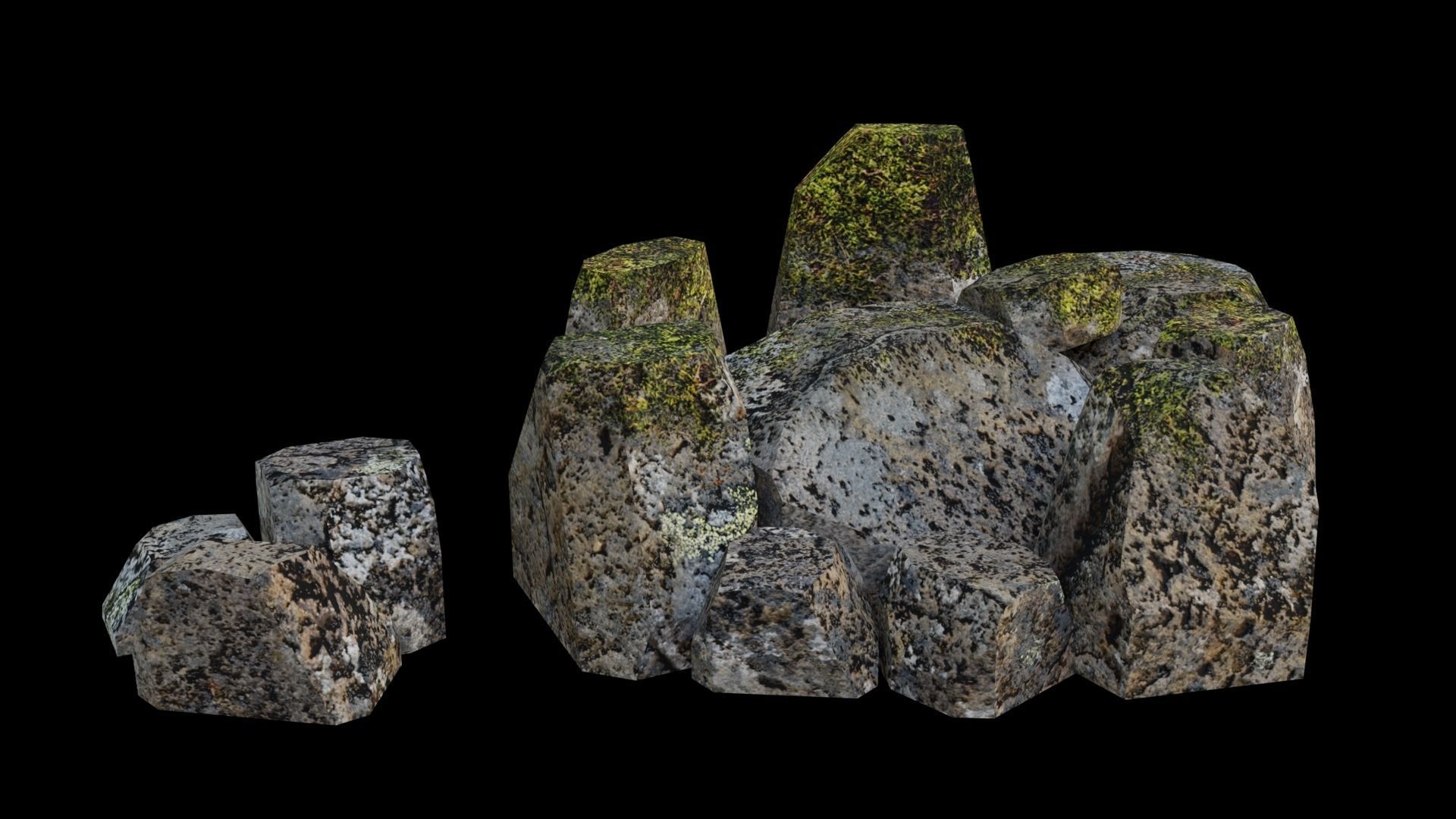 PBR Rocks Pack 03 Low-poly 3D model_19