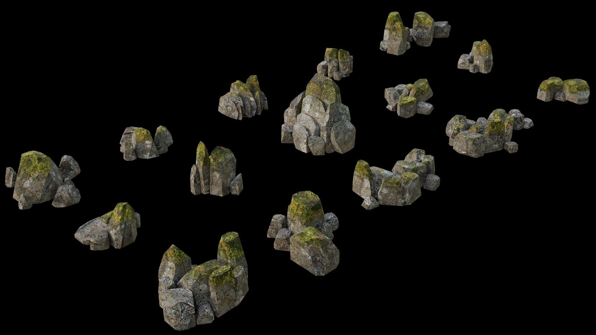 PBR Rocks Pack 03 Low-poly 3D model_18