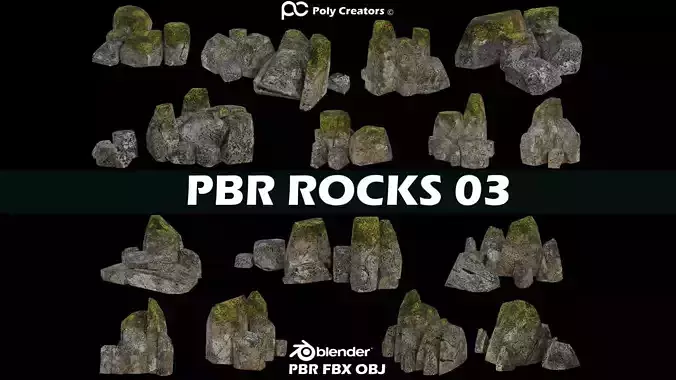 PBR Rocks Pack 03