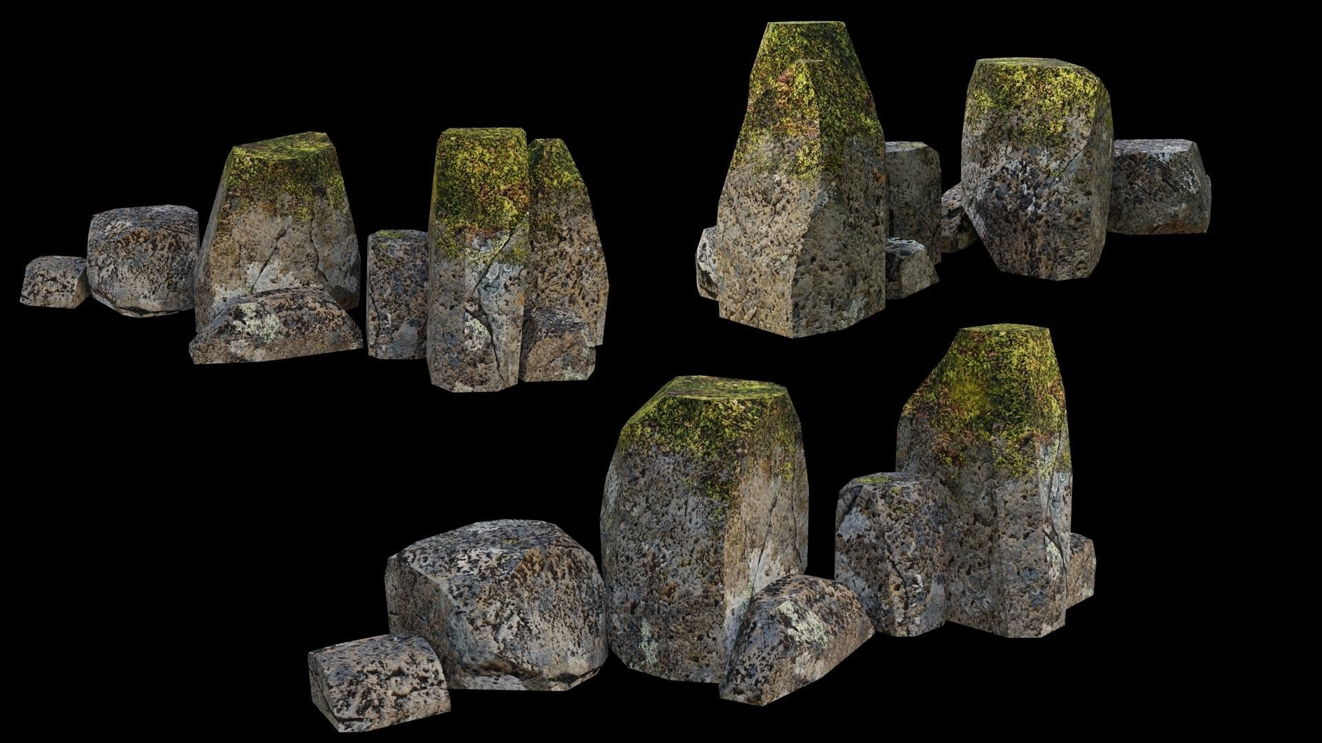 PBR Rocks Pack 03 Low-poly 3D model_12