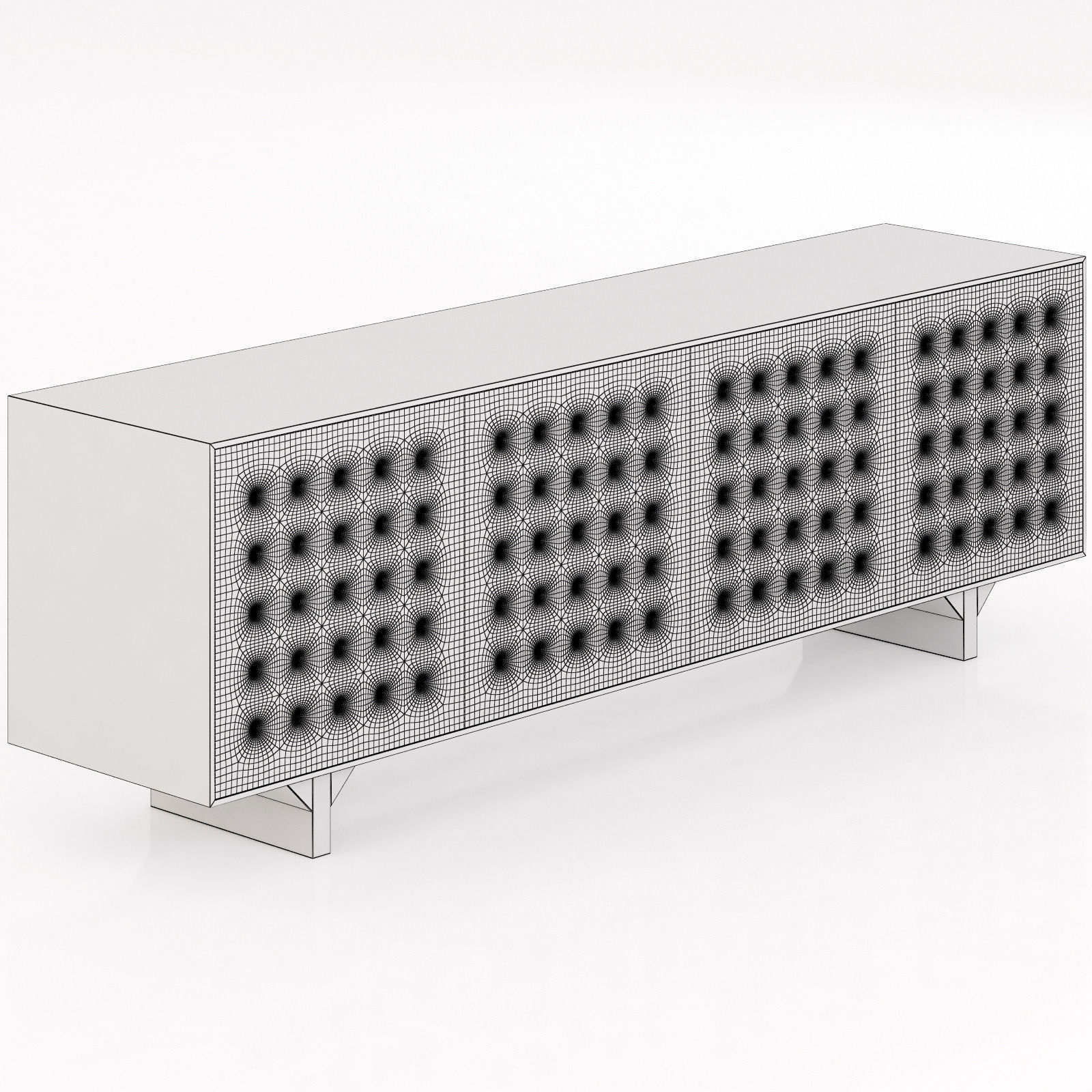 Roshe Bobois pattern sideboard 3D model_6