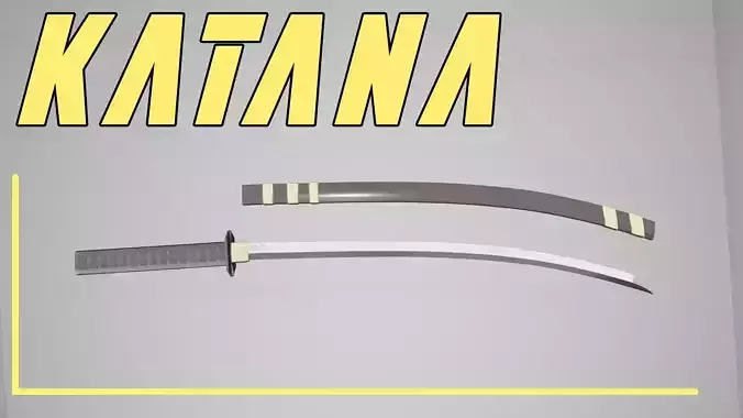 Katana GameReady Free low-poly 3D model