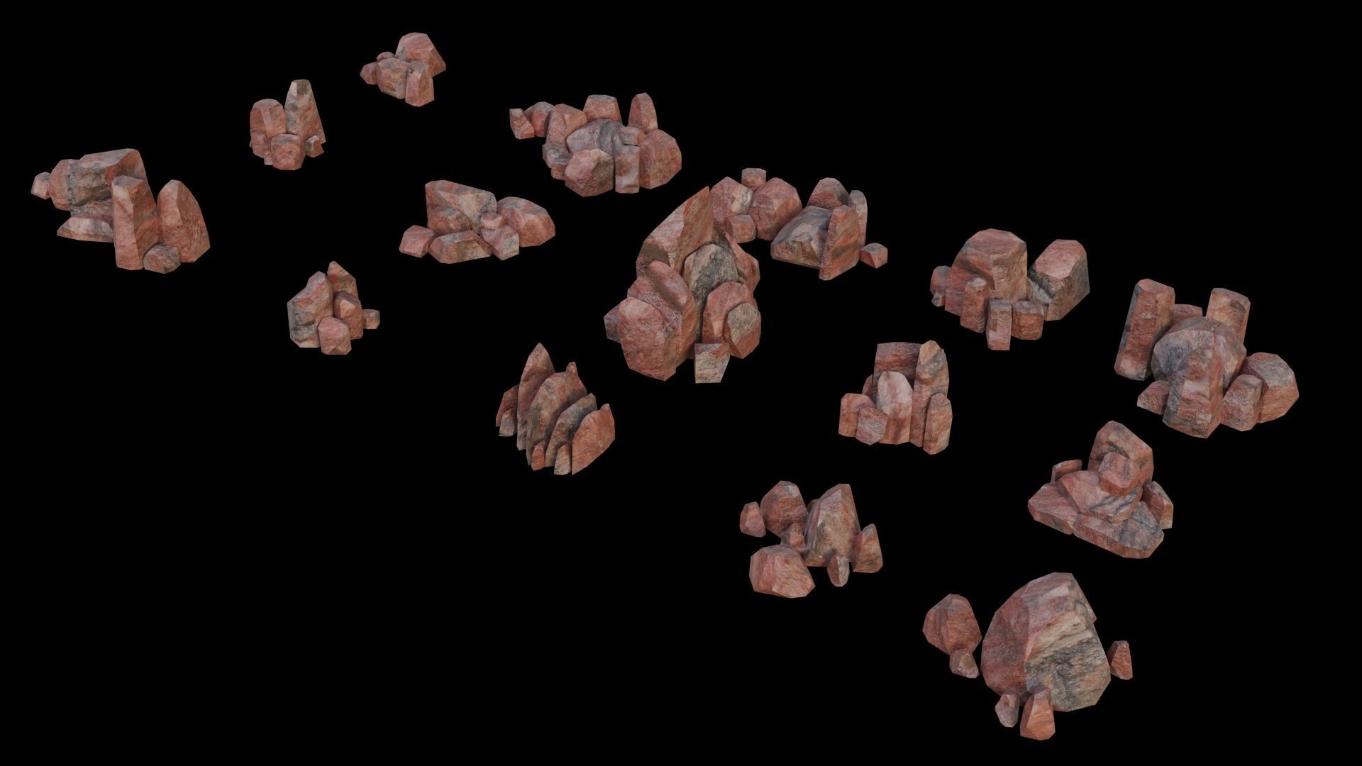 This PBR Rocks Pack 05 Low-poly 3D model_1