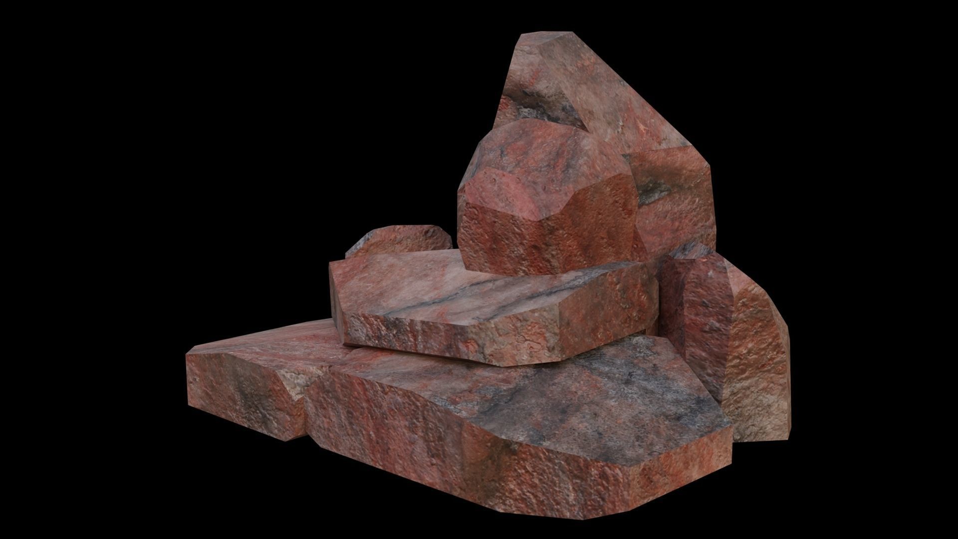 This PBR Rocks Pack 05 Low-poly 3D model_21