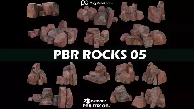 This PBR Rocks Pack 05