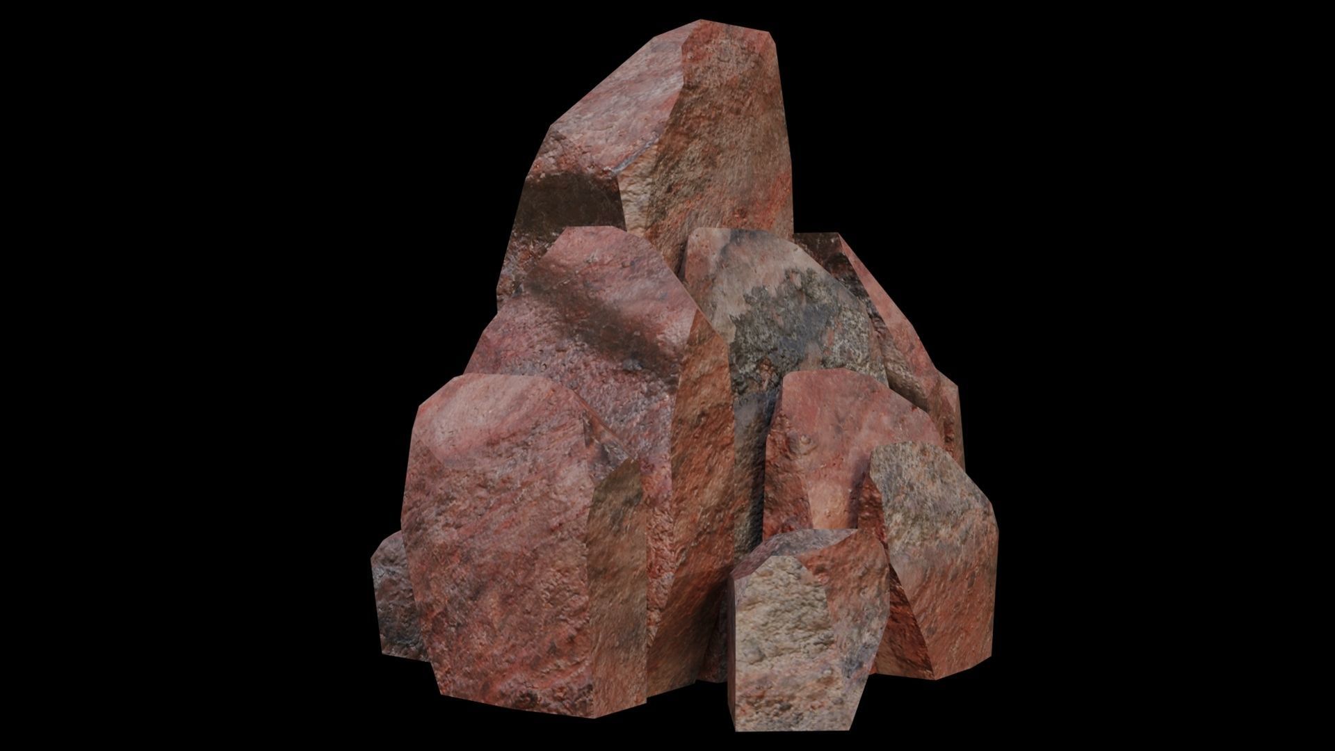 This PBR Rocks Pack 05 Low-poly 3D model_17
