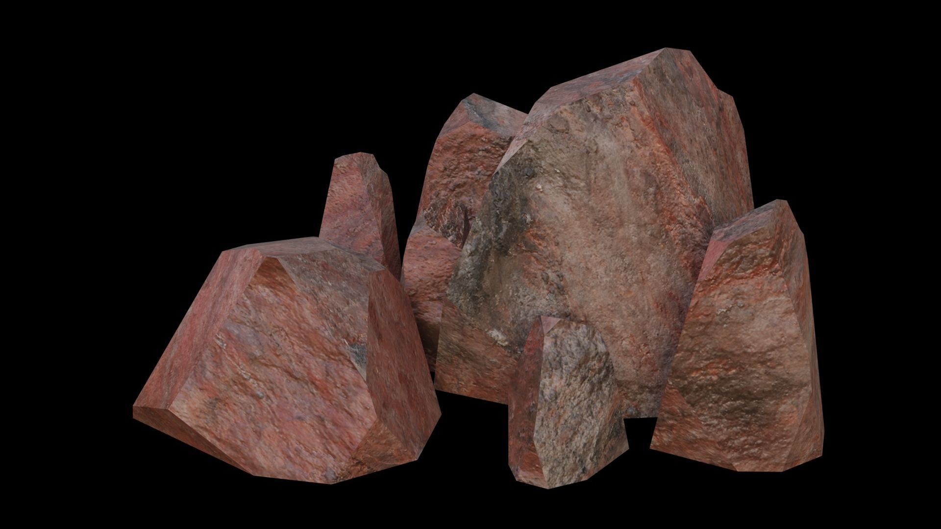 This PBR Rocks Pack 05 Low-poly 3D model_29