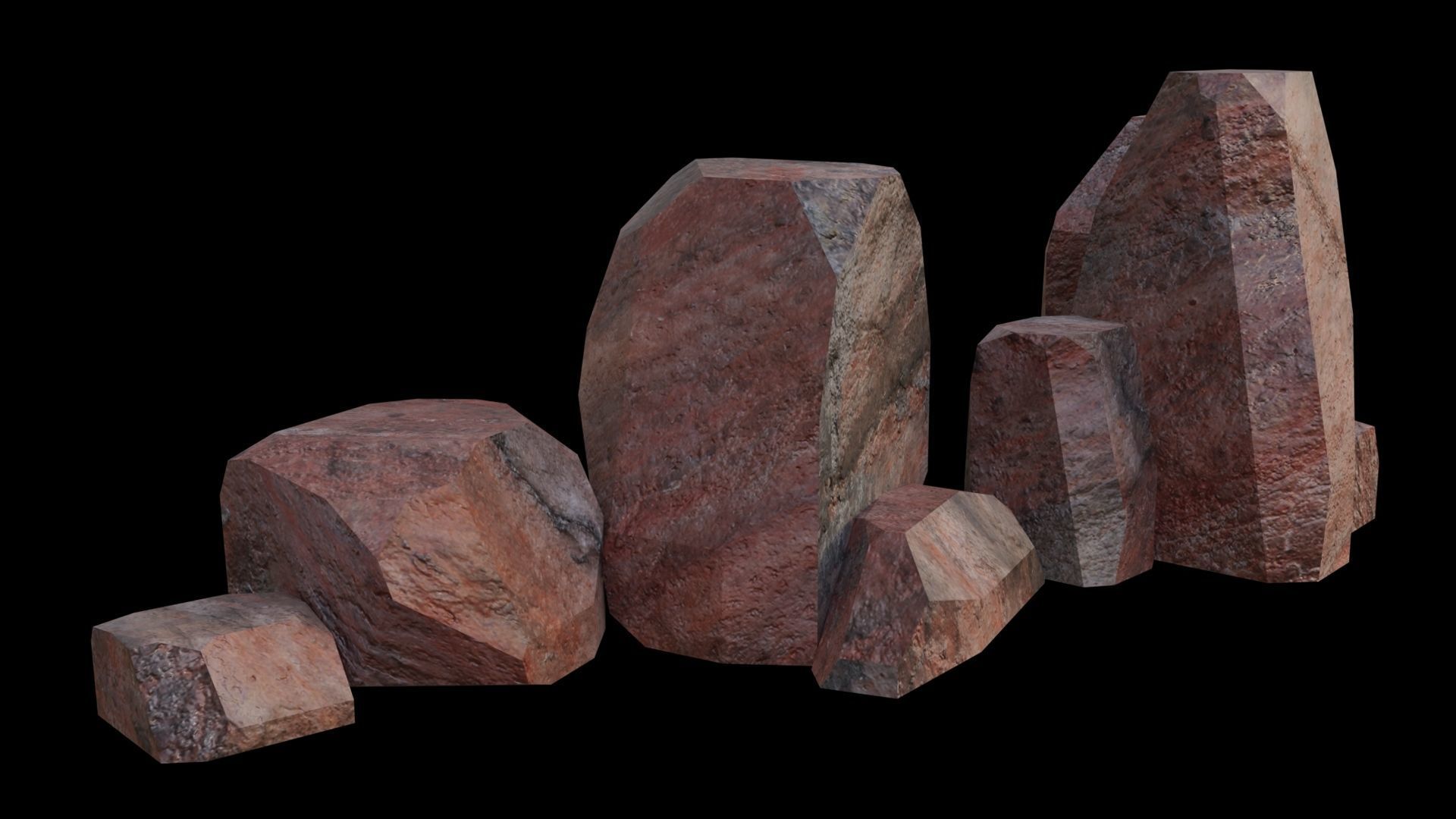 This PBR Rocks Pack 05 Low-poly 3D model_22