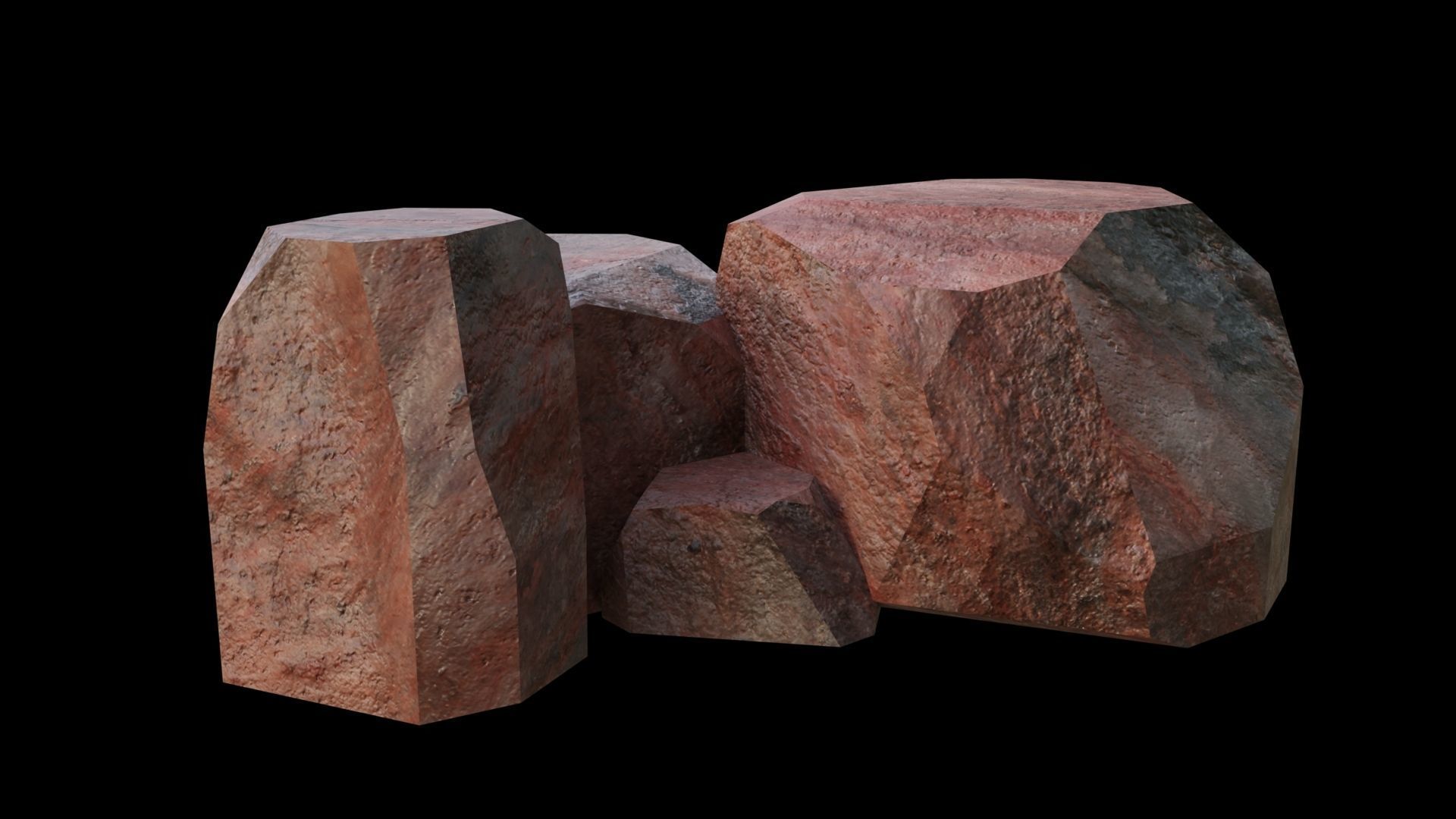 This PBR Rocks Pack 05 Low-poly 3D model_3
