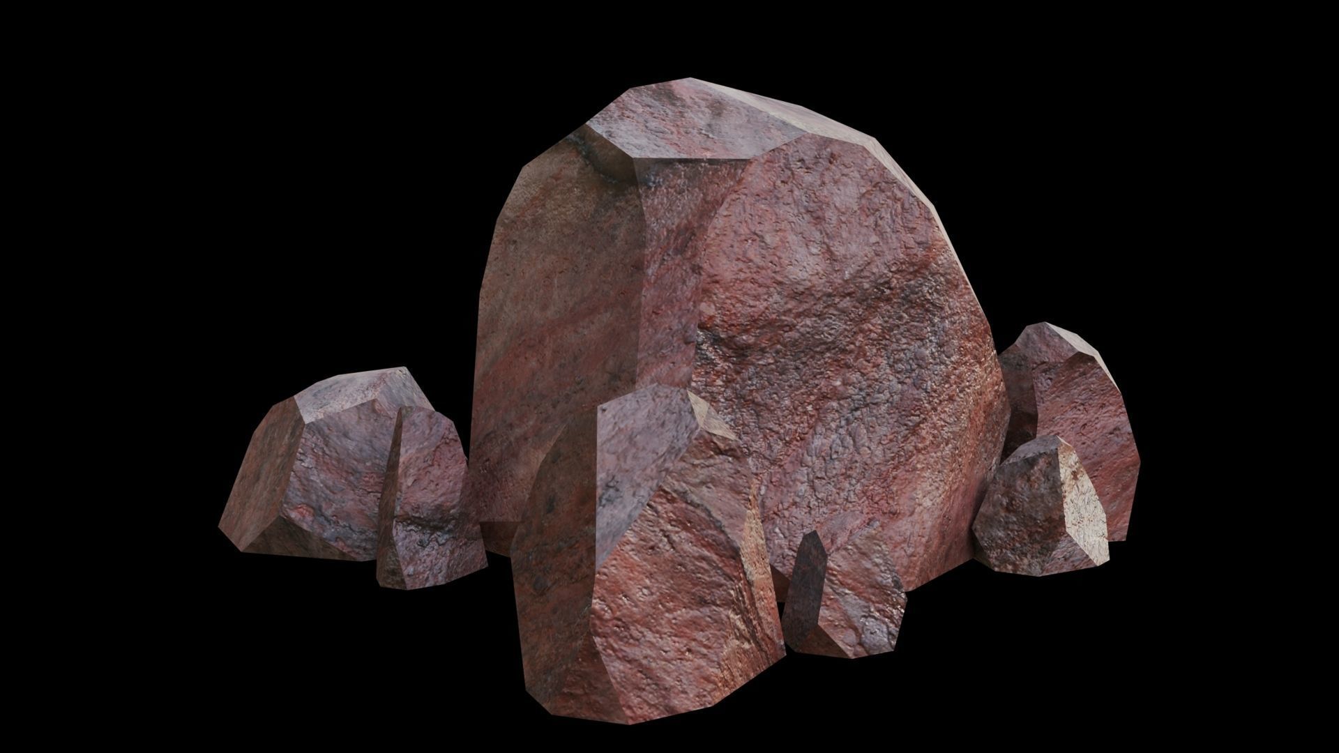 This PBR Rocks Pack 05 Low-poly 3D model_30
