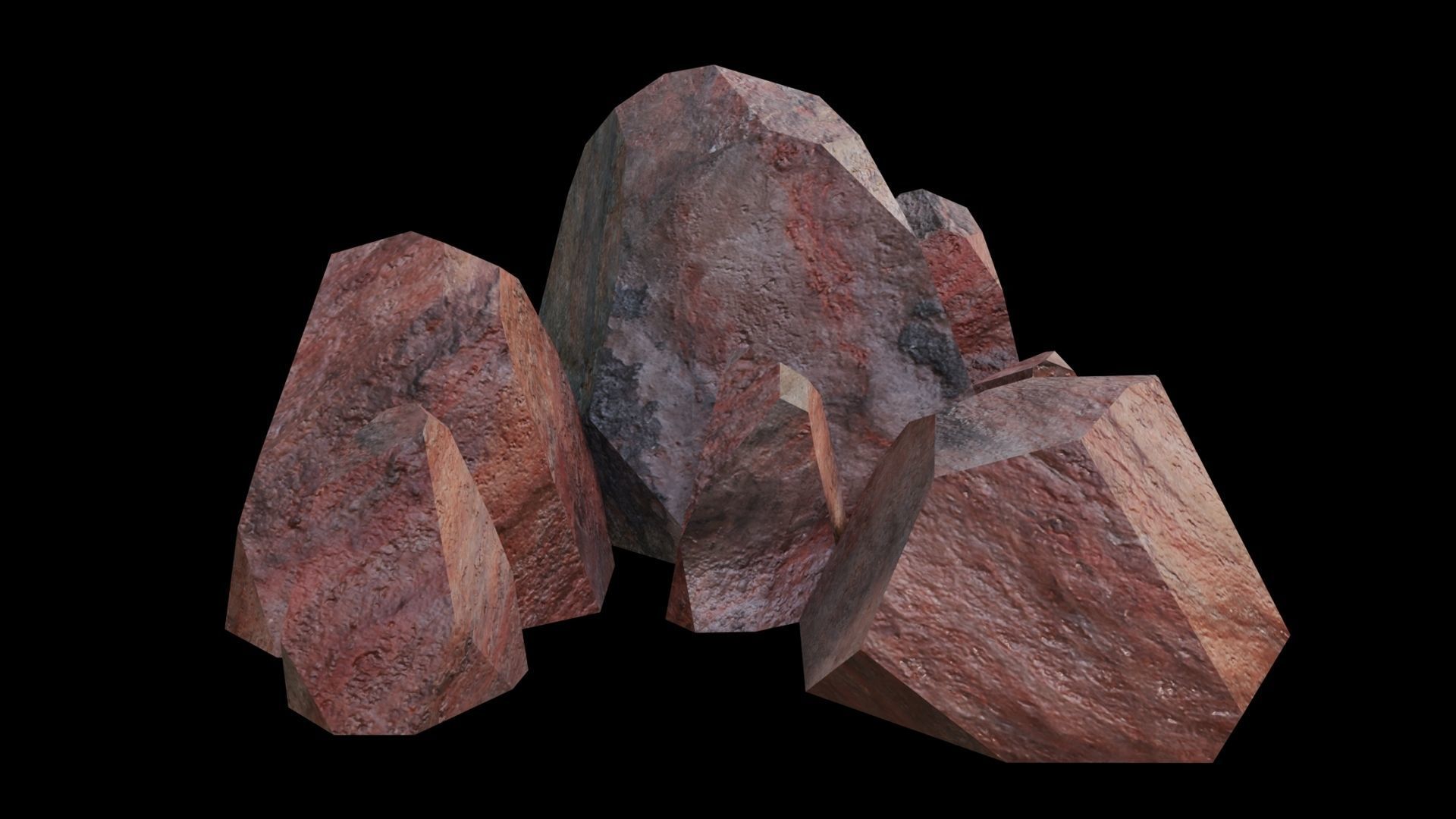 This PBR Rocks Pack 05 Low-poly 3D model_28