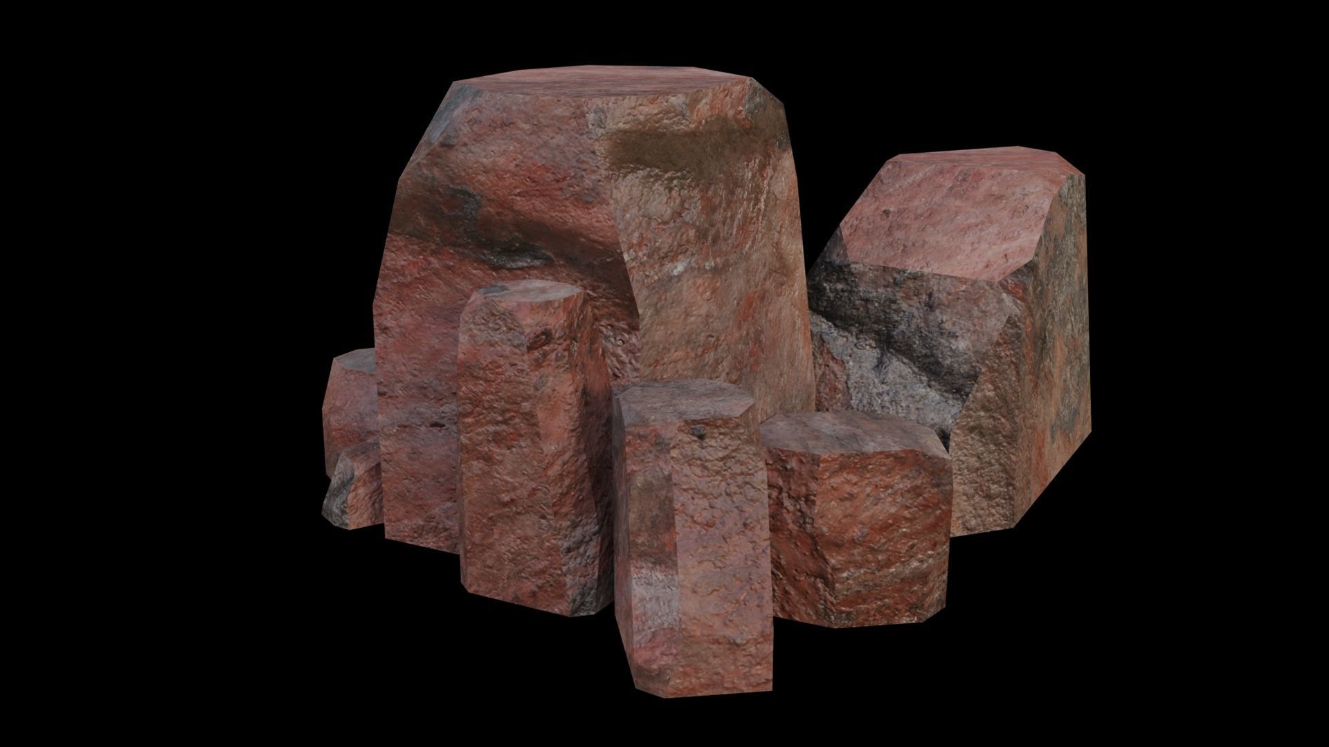This PBR Rocks Pack 05 Low-poly 3D model_9