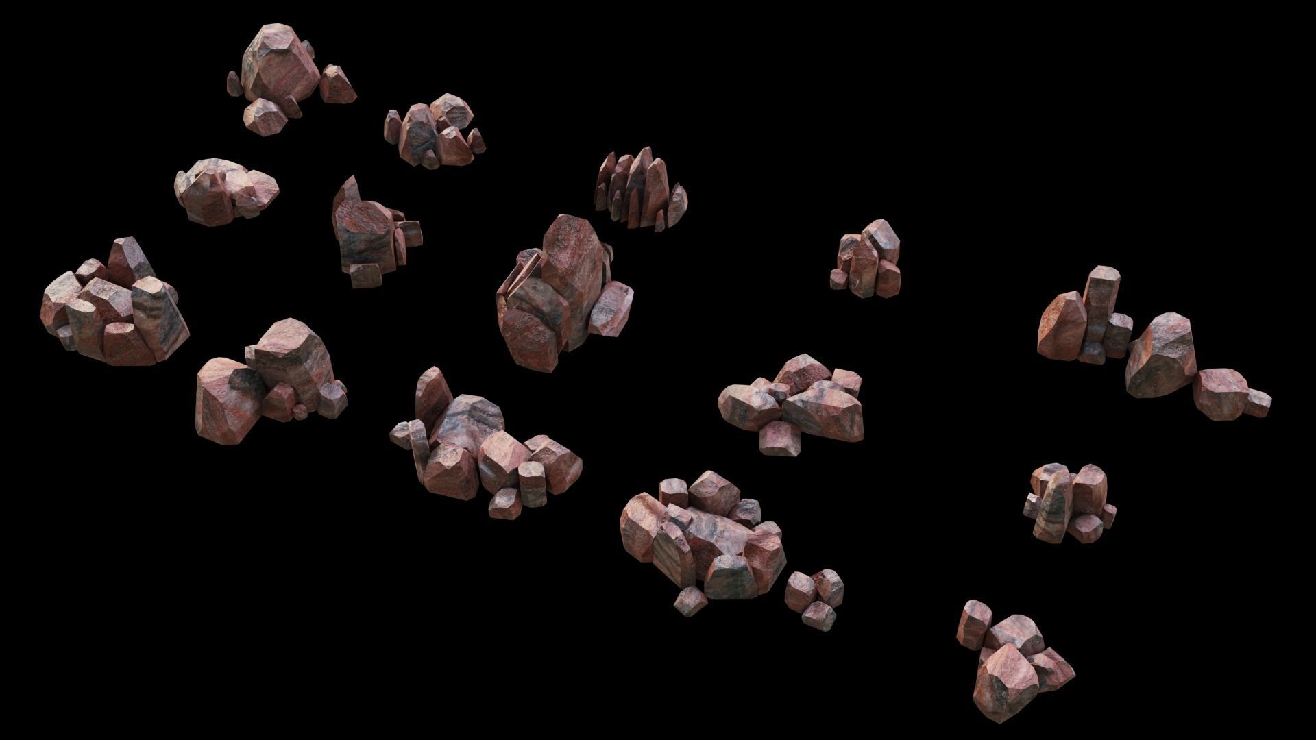 This PBR Rocks Pack 05 Low-poly 3D model_33