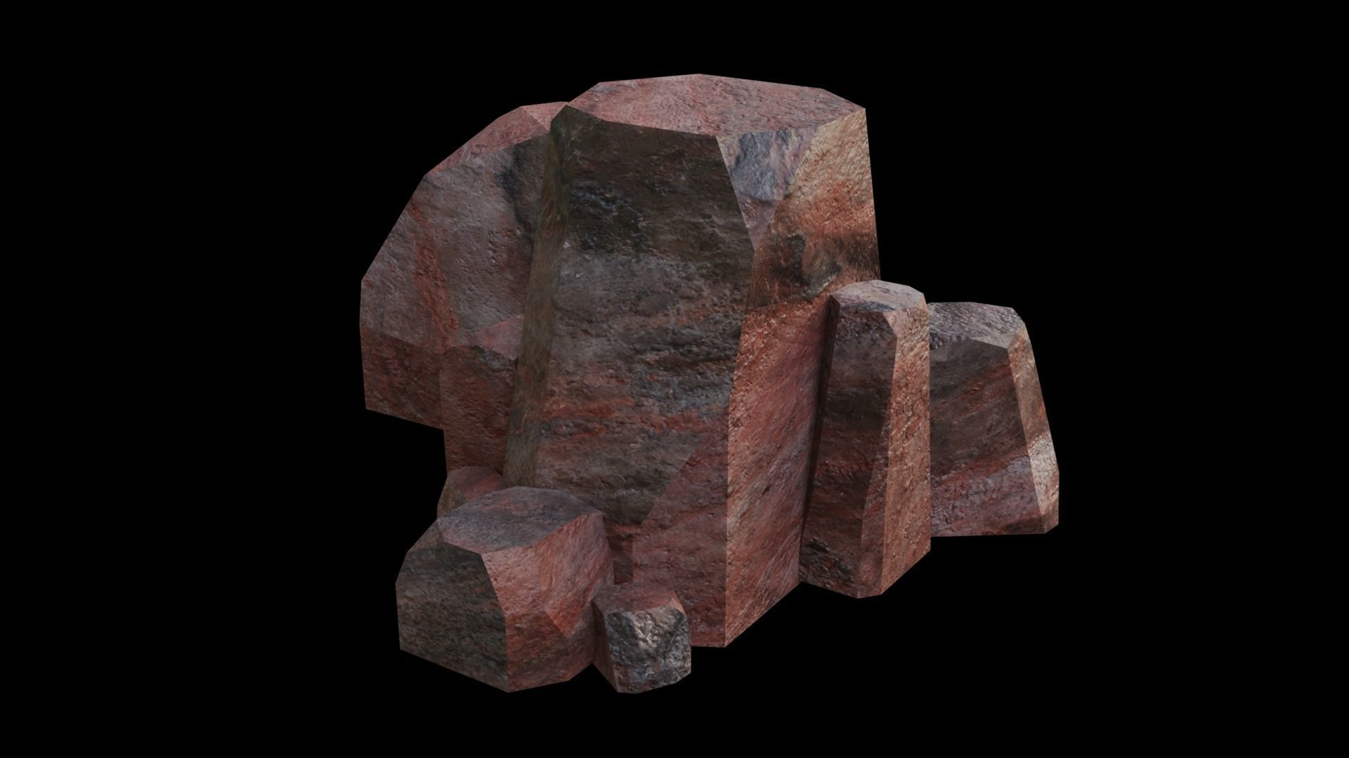 This PBR Rocks Pack 05 Low-poly 3D model_8