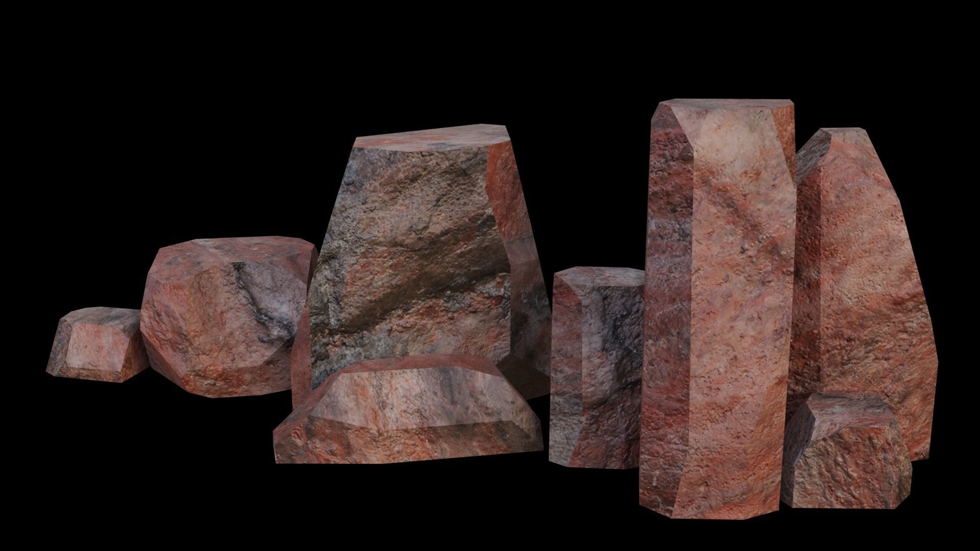 This PBR Rocks Pack 05 Low-poly 3D model_23