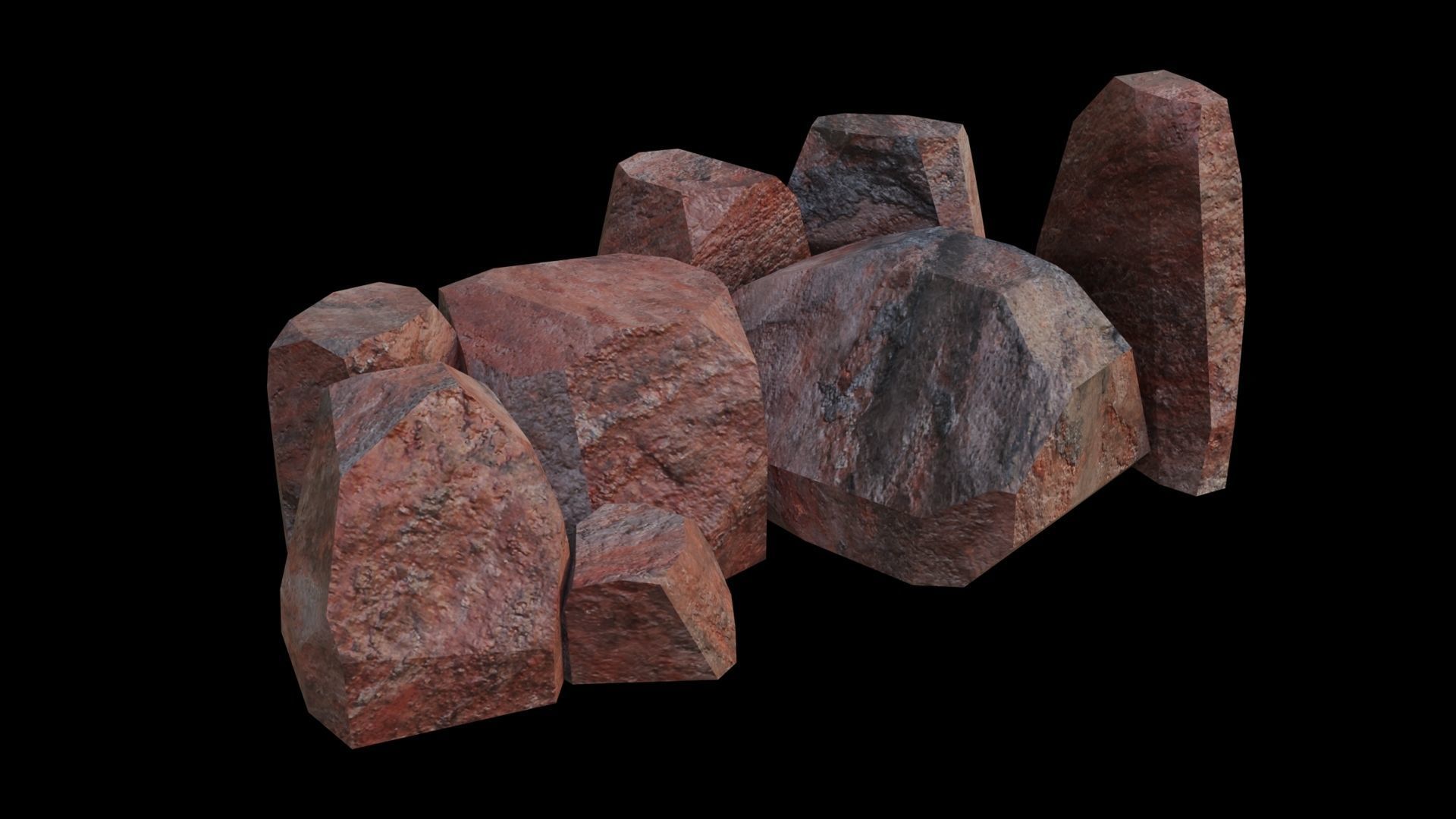 This PBR Rocks Pack 05 Low-poly 3D model_6