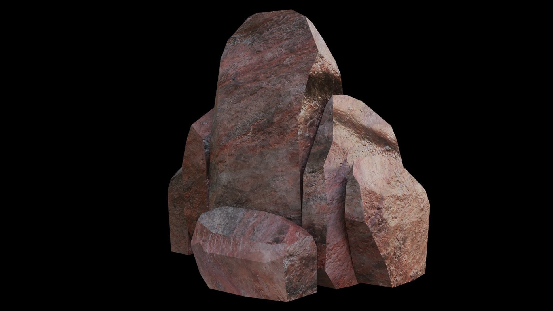 This PBR Rocks Pack 05 Low-poly 3D model_16