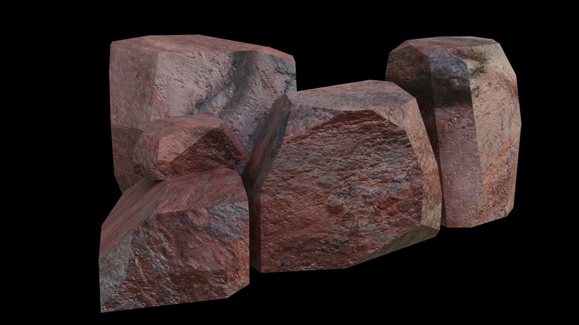 This PBR Rocks Pack 05 Low-poly 3D model_2