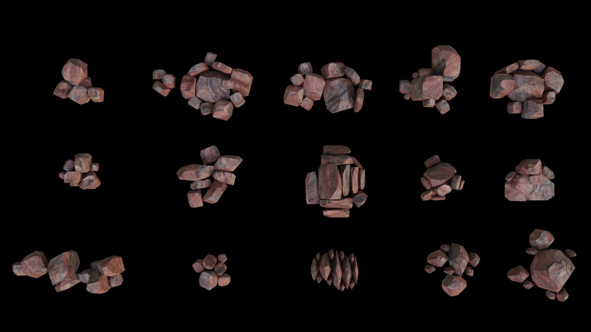 This PBR Rocks Pack 05 Low-poly 3D model_32