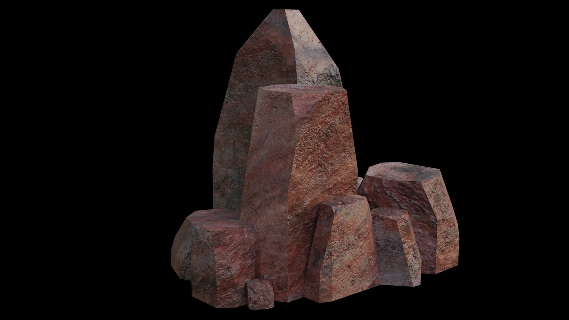 This PBR Rocks Pack 05 Low-poly 3D model_12