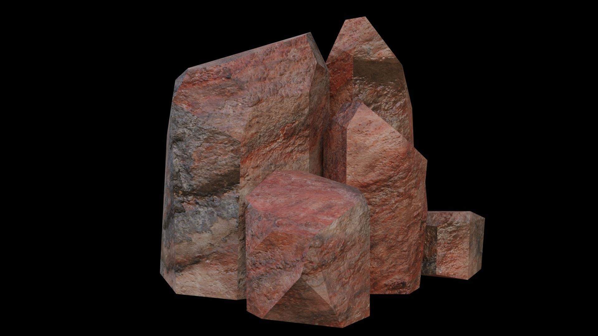 This PBR Rocks Pack 05 Low-poly 3D model_25