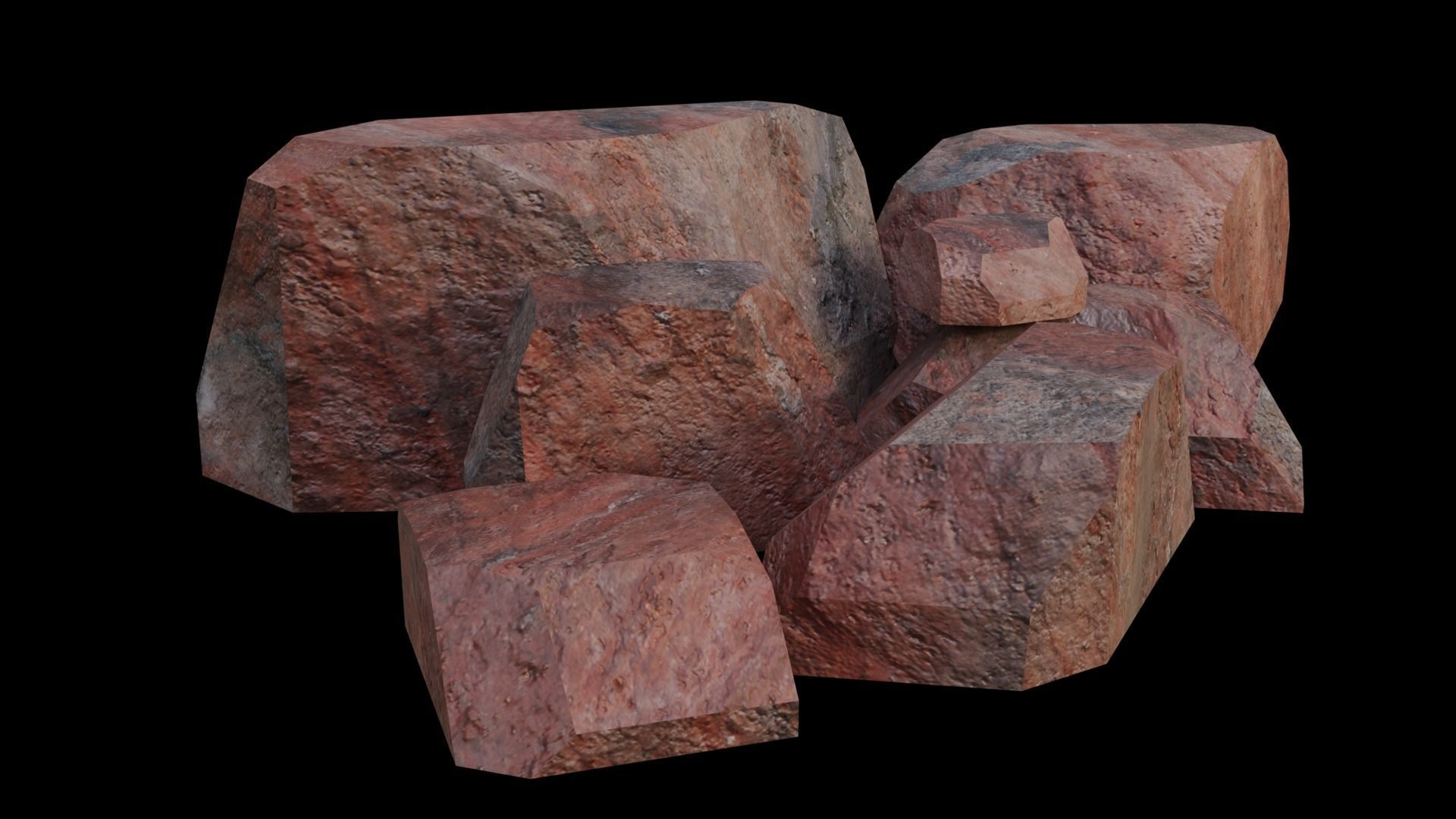 This PBR Rocks Pack 05 Low-poly 3D model_14