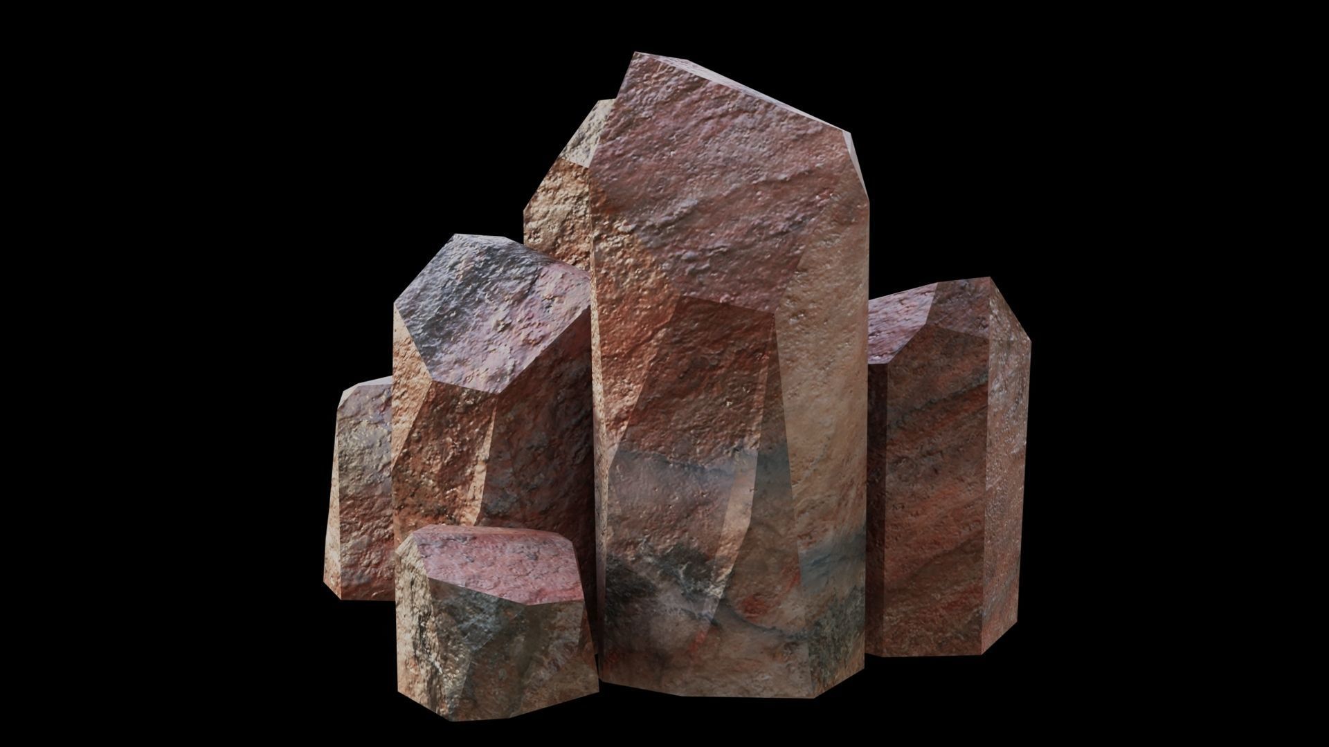 This PBR Rocks Pack 05 Low-poly 3D model_24