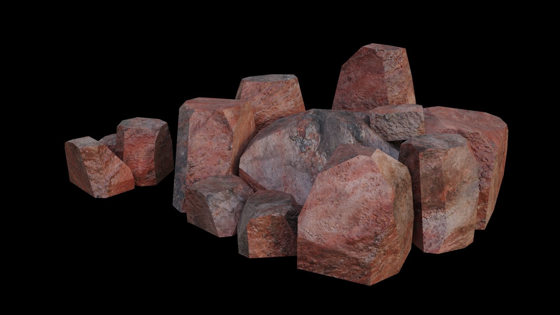 This PBR Rocks Pack 05 Low-poly 3D model_5