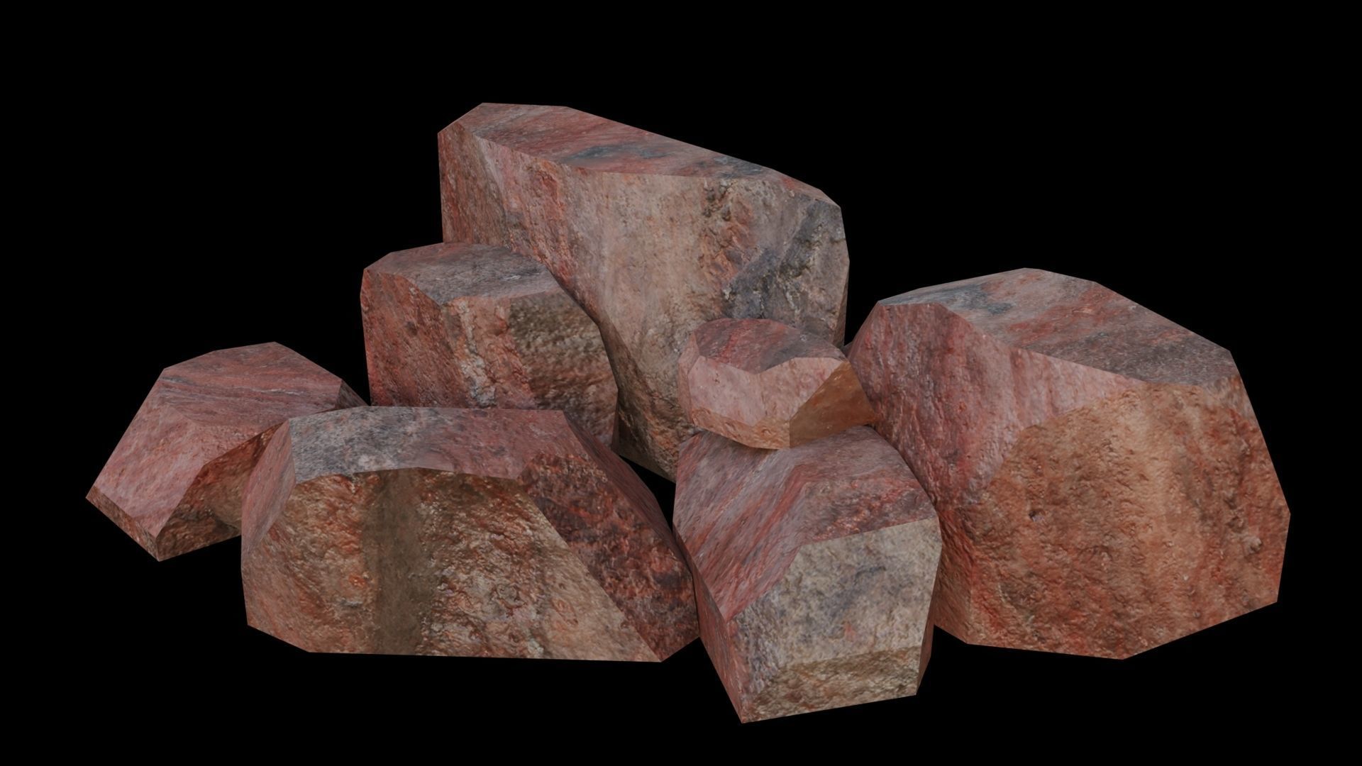 This PBR Rocks Pack 05 Low-poly 3D model_15