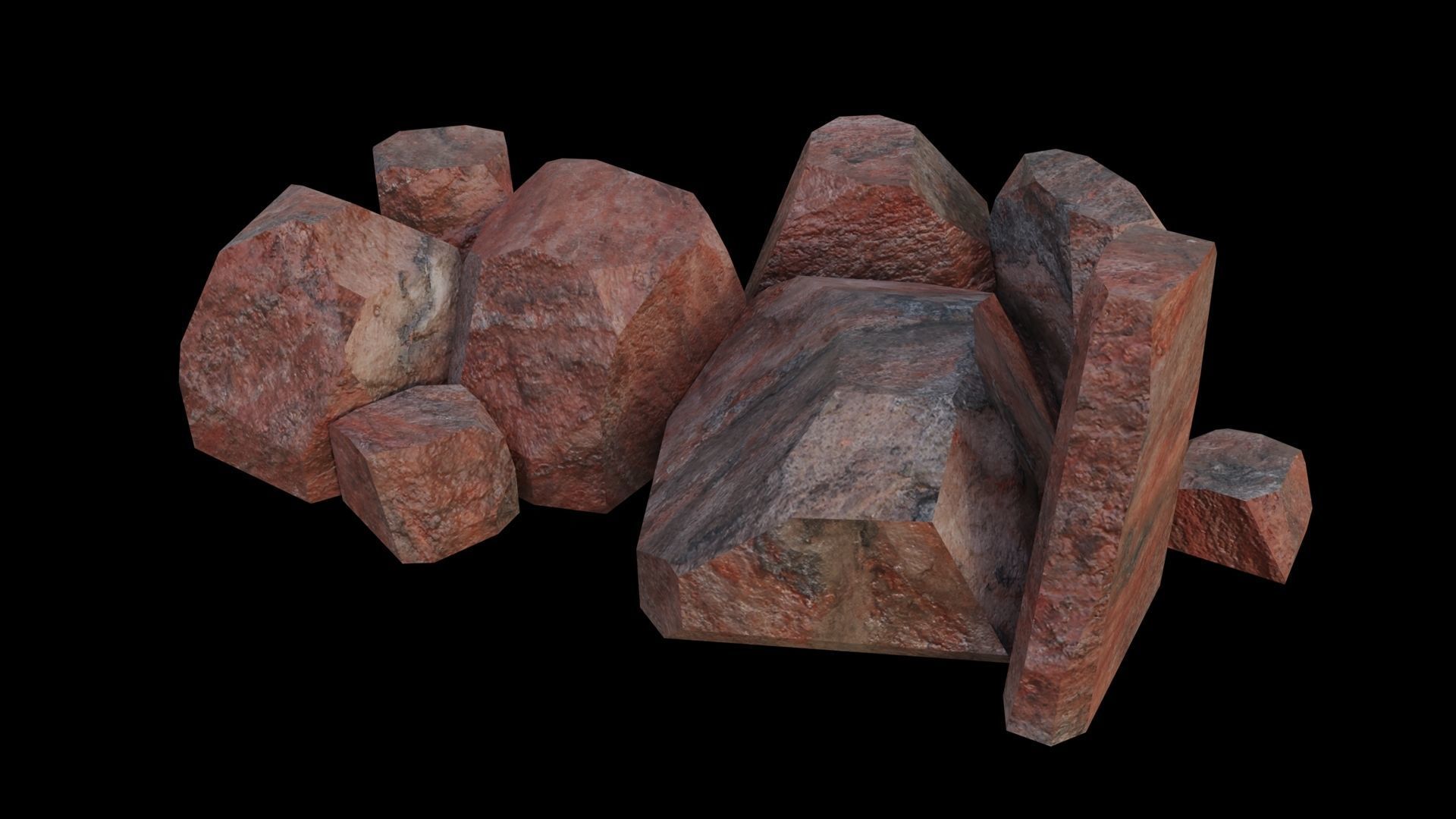 This PBR Rocks Pack 05 Low-poly 3D model_7