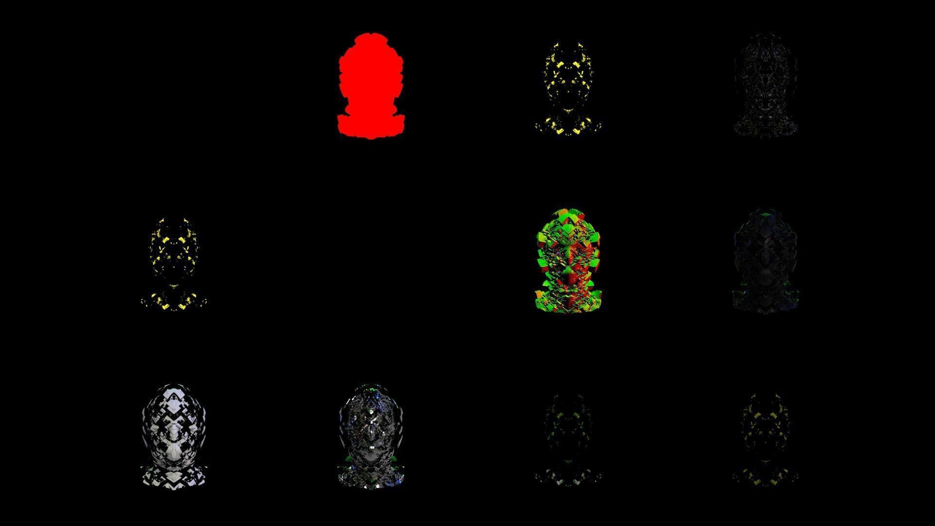 Sci-Fi Helmet Space Astronaut Character Robot 50 3D model_5