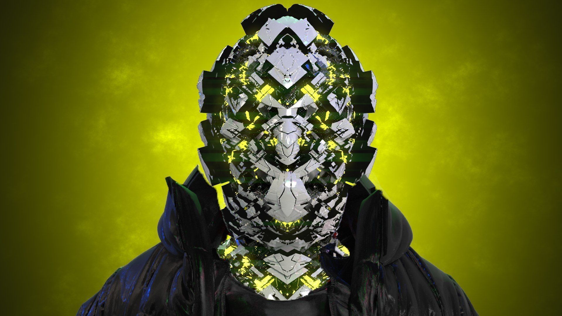 Sci-Fi Helmet Space Astronaut Character Robot 50 3D model_1