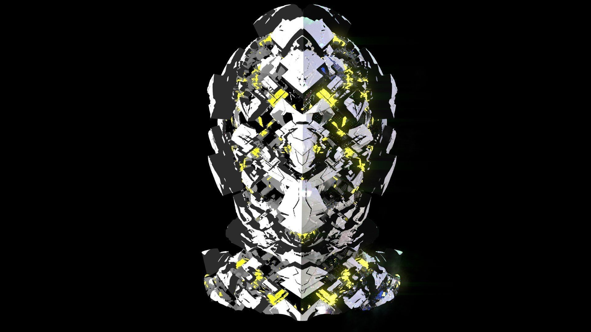 Sci-Fi Helmet Space Astronaut Character Robot 50 3D model_3