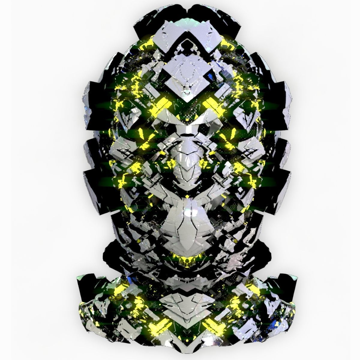 Sci-Fi Helmet Space Astronaut Character Robot 50 3D model_6