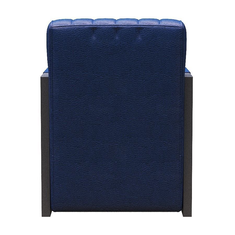 Armchair leather lounge chair Low-poly 3D model_5