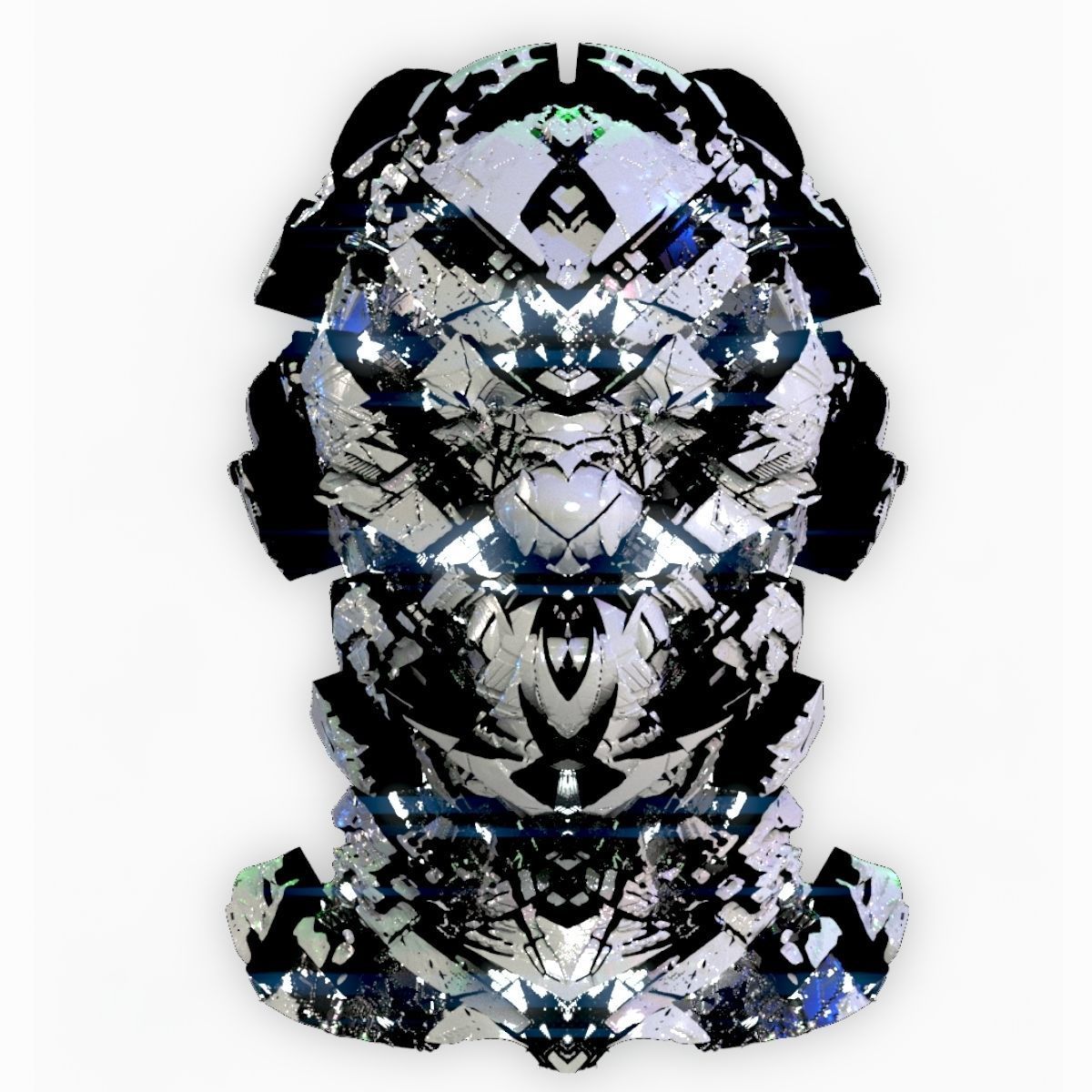 Sci-Fi Helmet Space Astronaut Character Robot 49 3D model_6